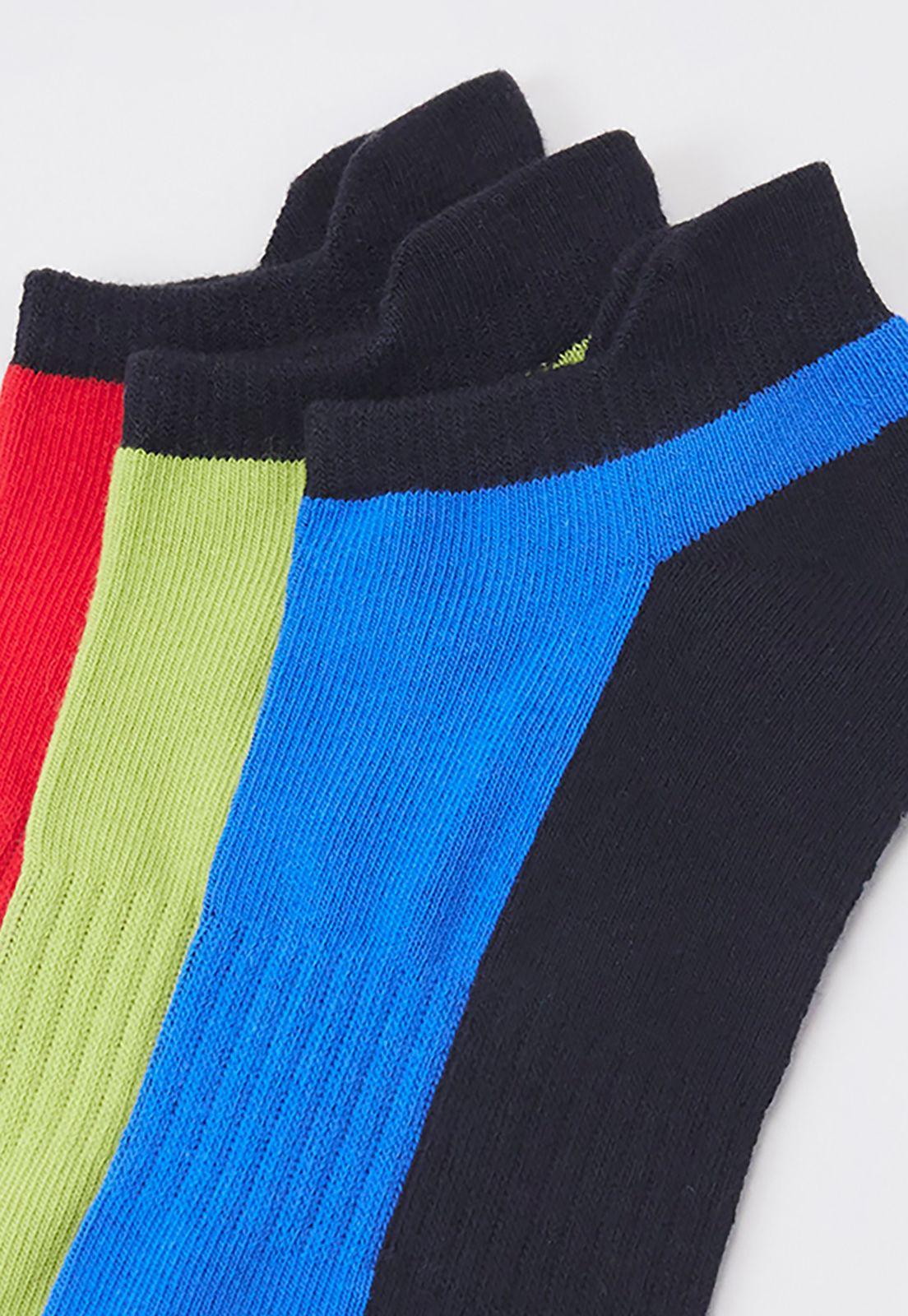 Calcetines Tripack Deportivo Mix Rojo/Verde/Azul Corona-2