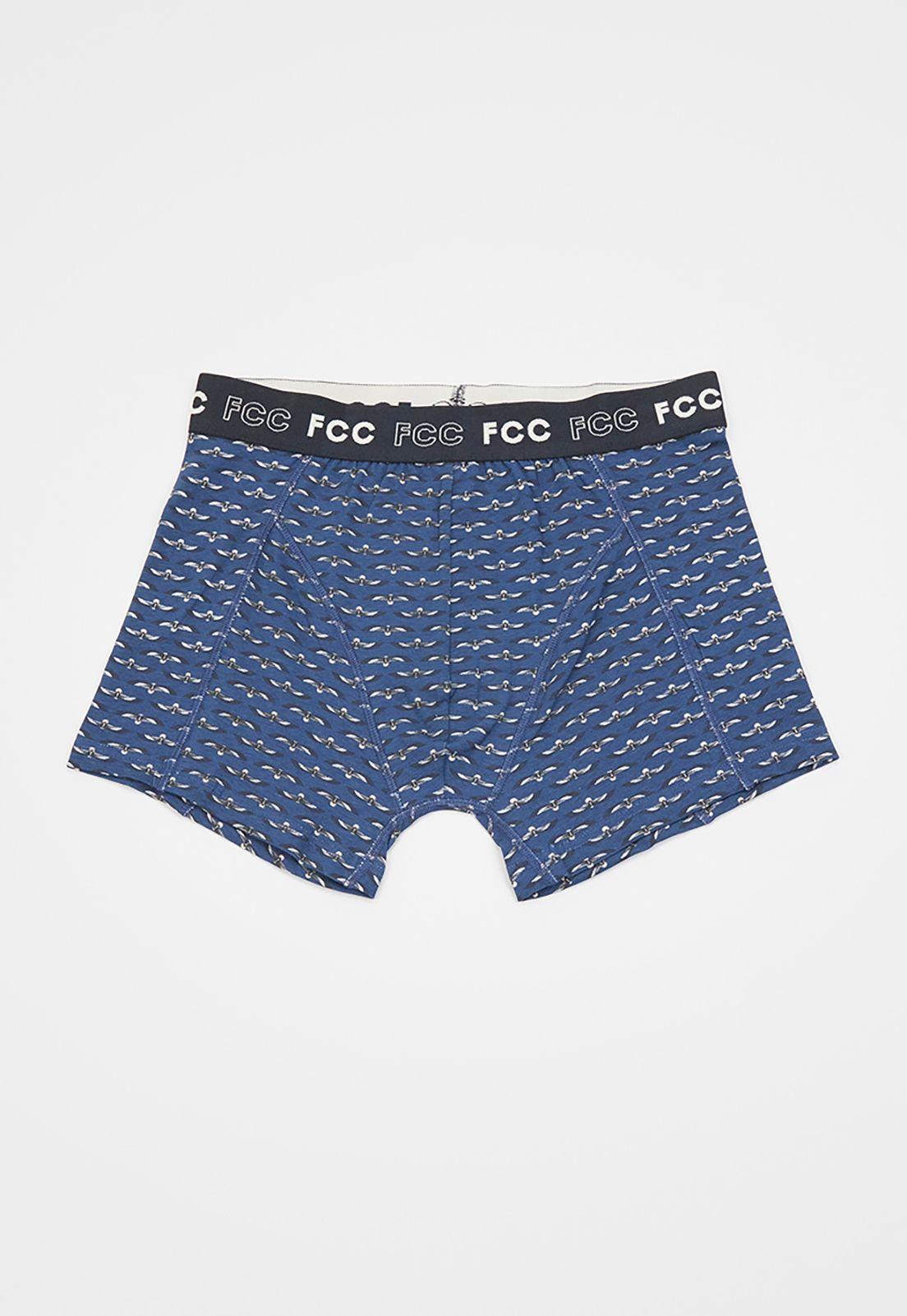 Bóxer Hombre Bipack Print Azul Corona-3