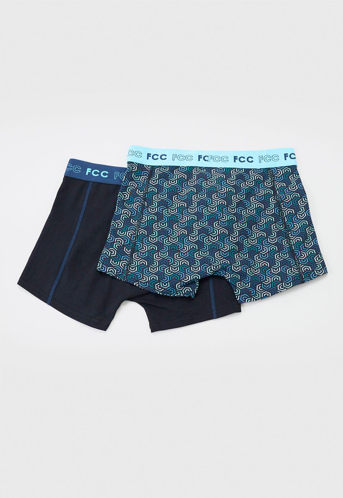 Bóxer Hombre Bipack Mix Celeste/Azul Corona-1