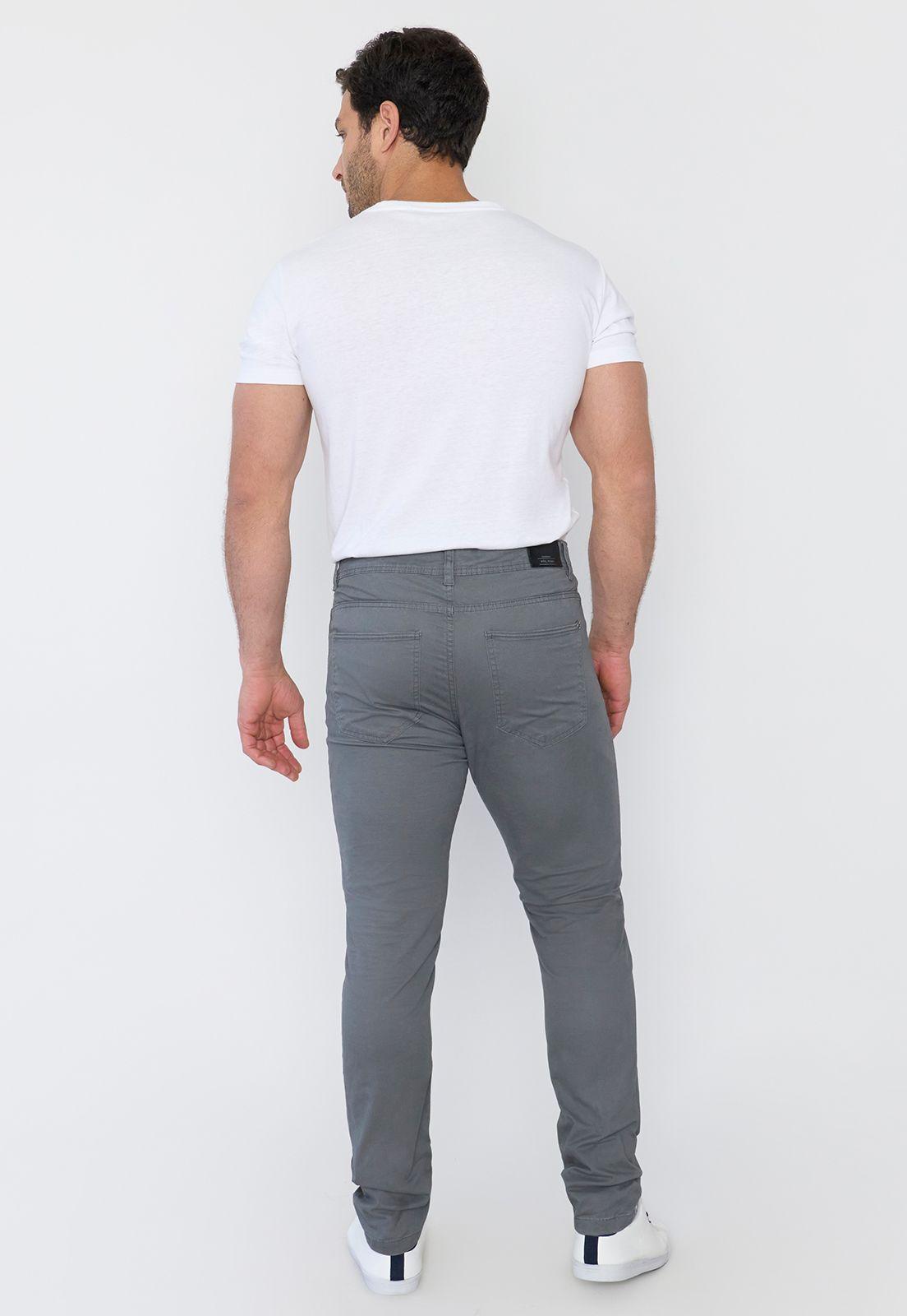 Pantalón Hombre 5 Pocket Gris Corona-2