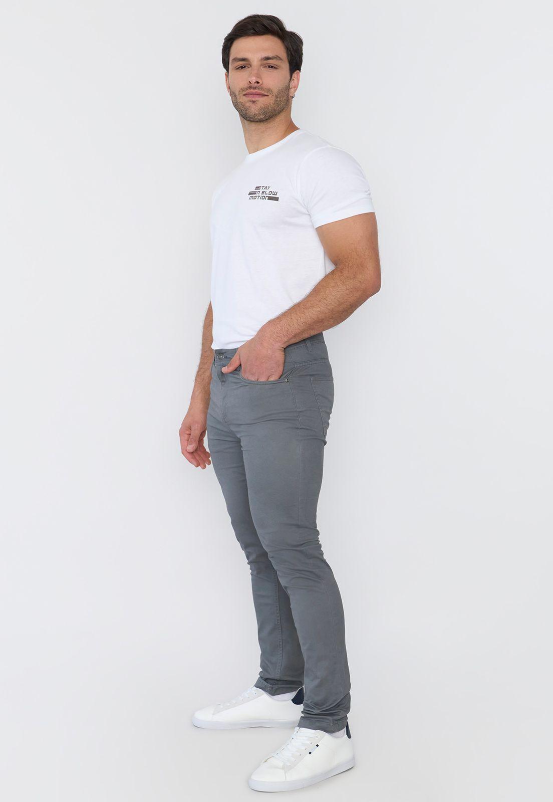 Pantalón Hombre 5 Pocket Gris Corona-3