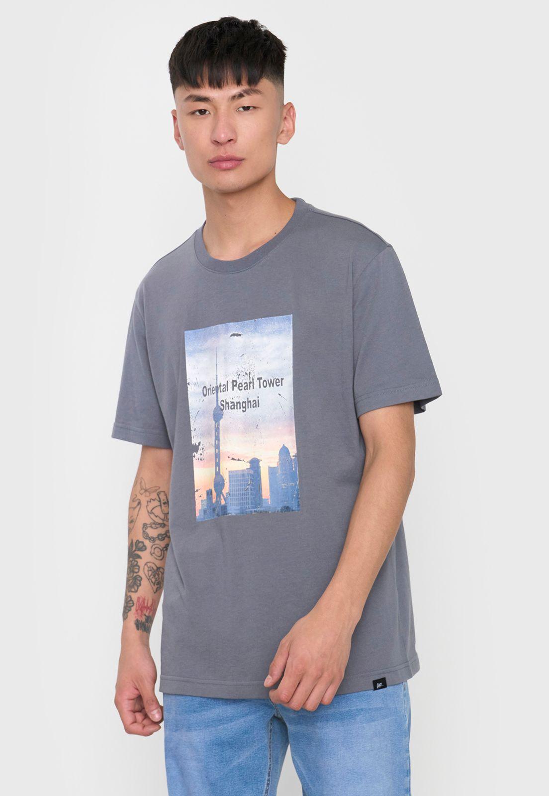 Polera Hombre Fun Photoprint Gris Corona-1