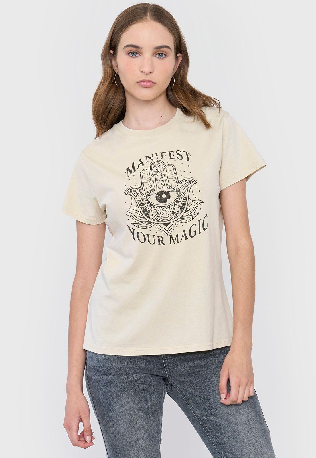 Polera Mujer Fun Regular Beige Corona-0