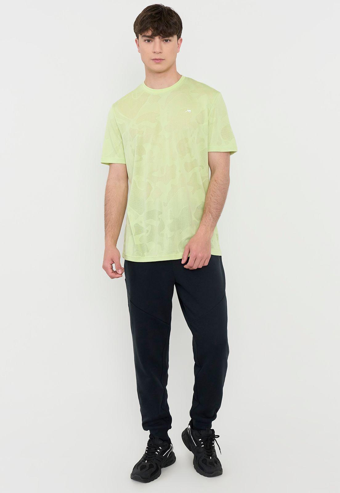 Polera Hombre Deportiva Texturizada Amarillo Corona-3