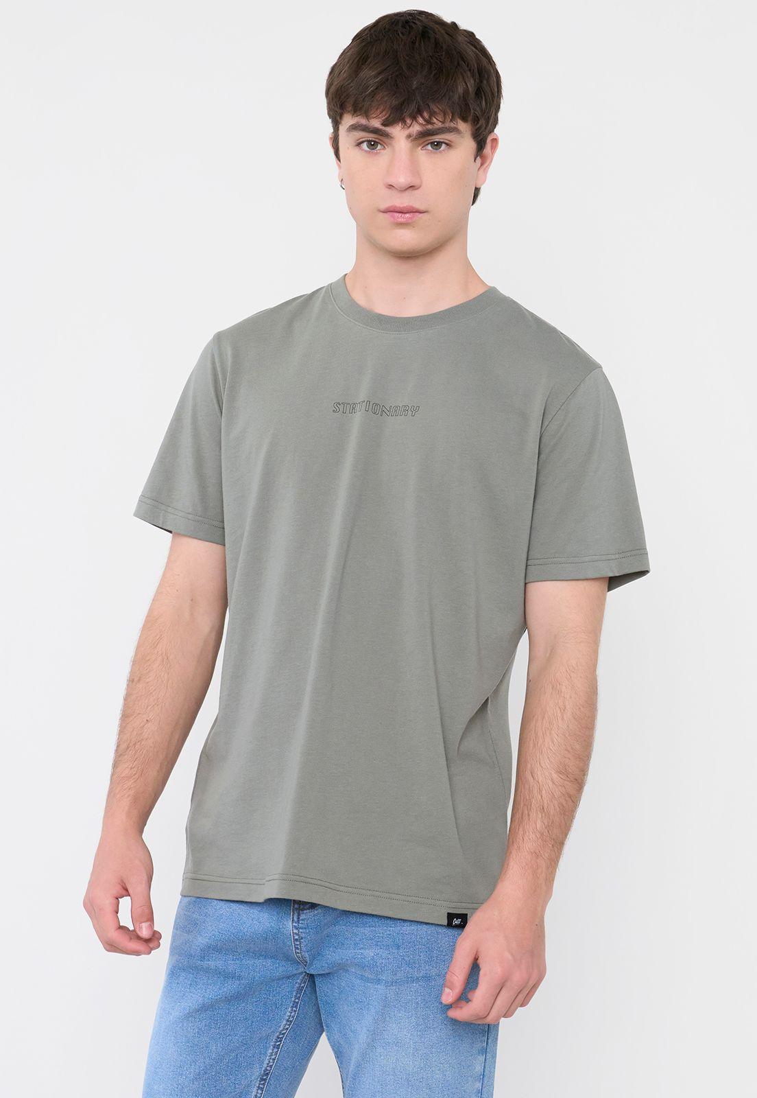 Polera Hombre Fun Texto Verde Corona-0