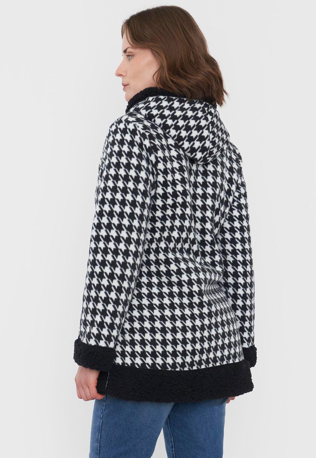 Chaqueta Mujer Polar Chiporro Negro Cuadrillé Corona-1
