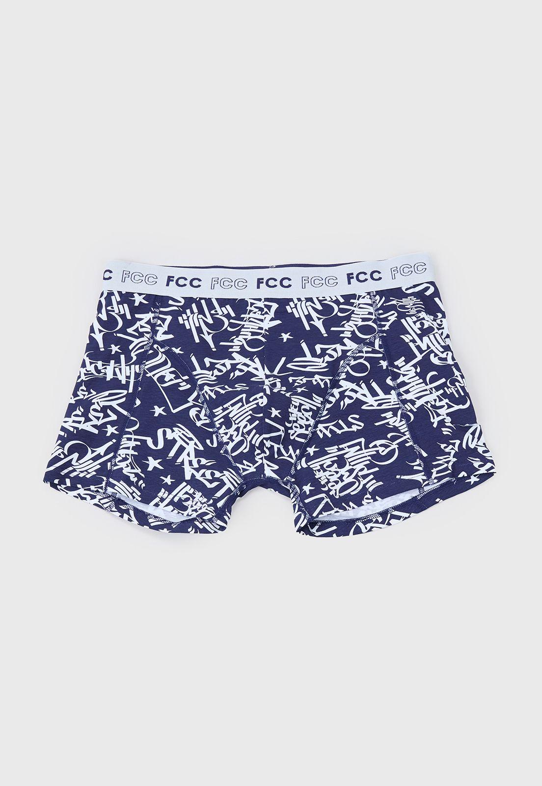 Bóxer Hombre Bipack Print Mix Azul/Rojo Corona-3