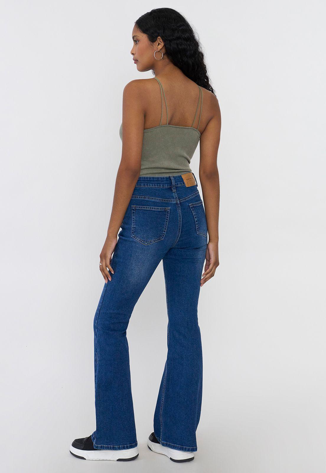 Jeans Mujer Flare Fit Azul Oscuro Corona-2