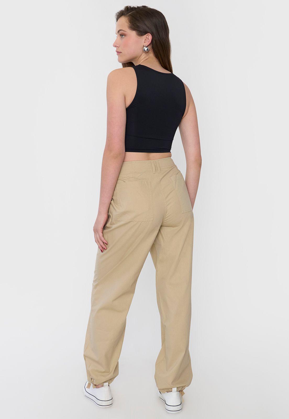 Pantalón Mujer Ajustable Beige Corona-2