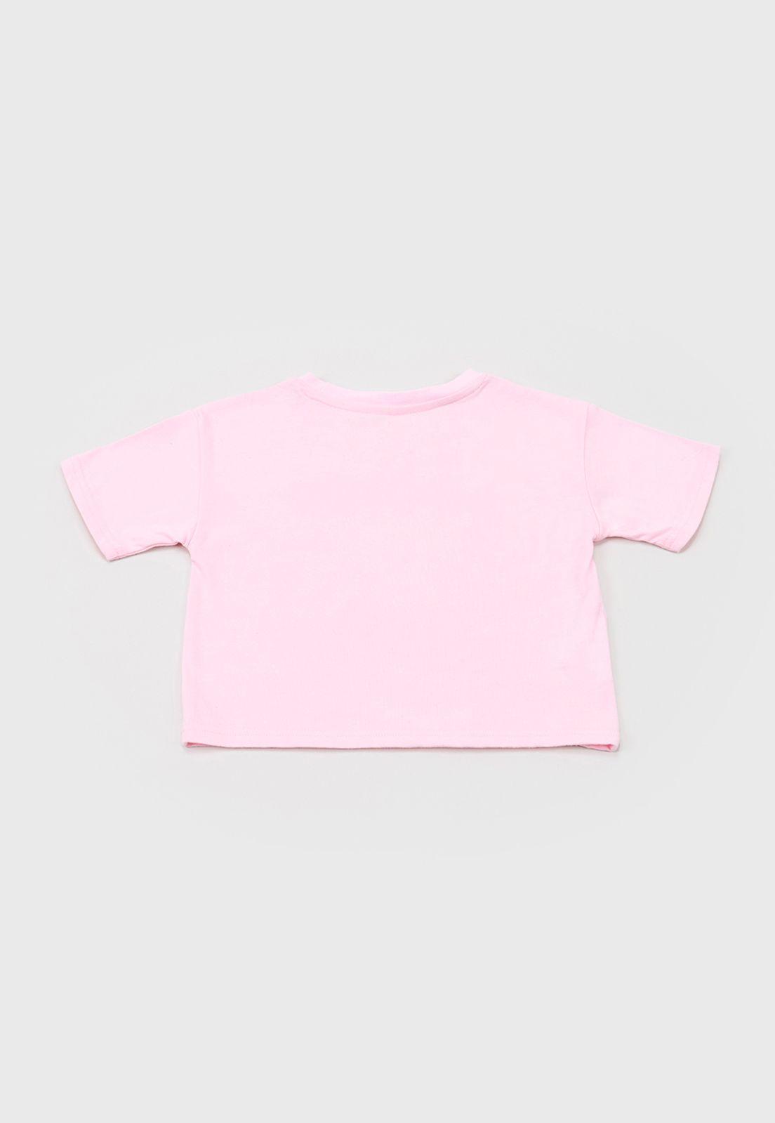 Polera Niña Kids M/C Focal Rosado Corona-1