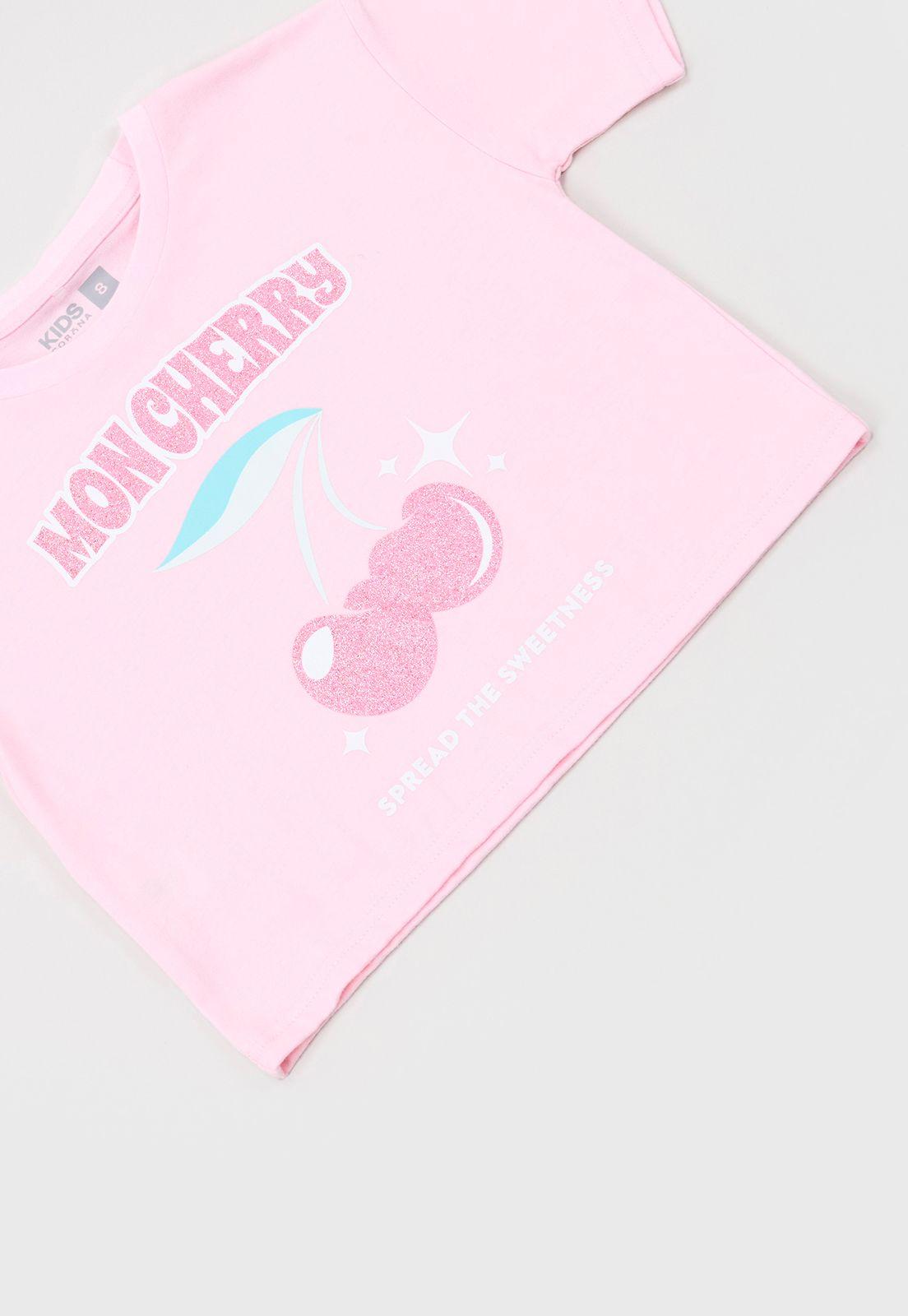 Polera Niña Kids M/C Focal Rosado Corona-3