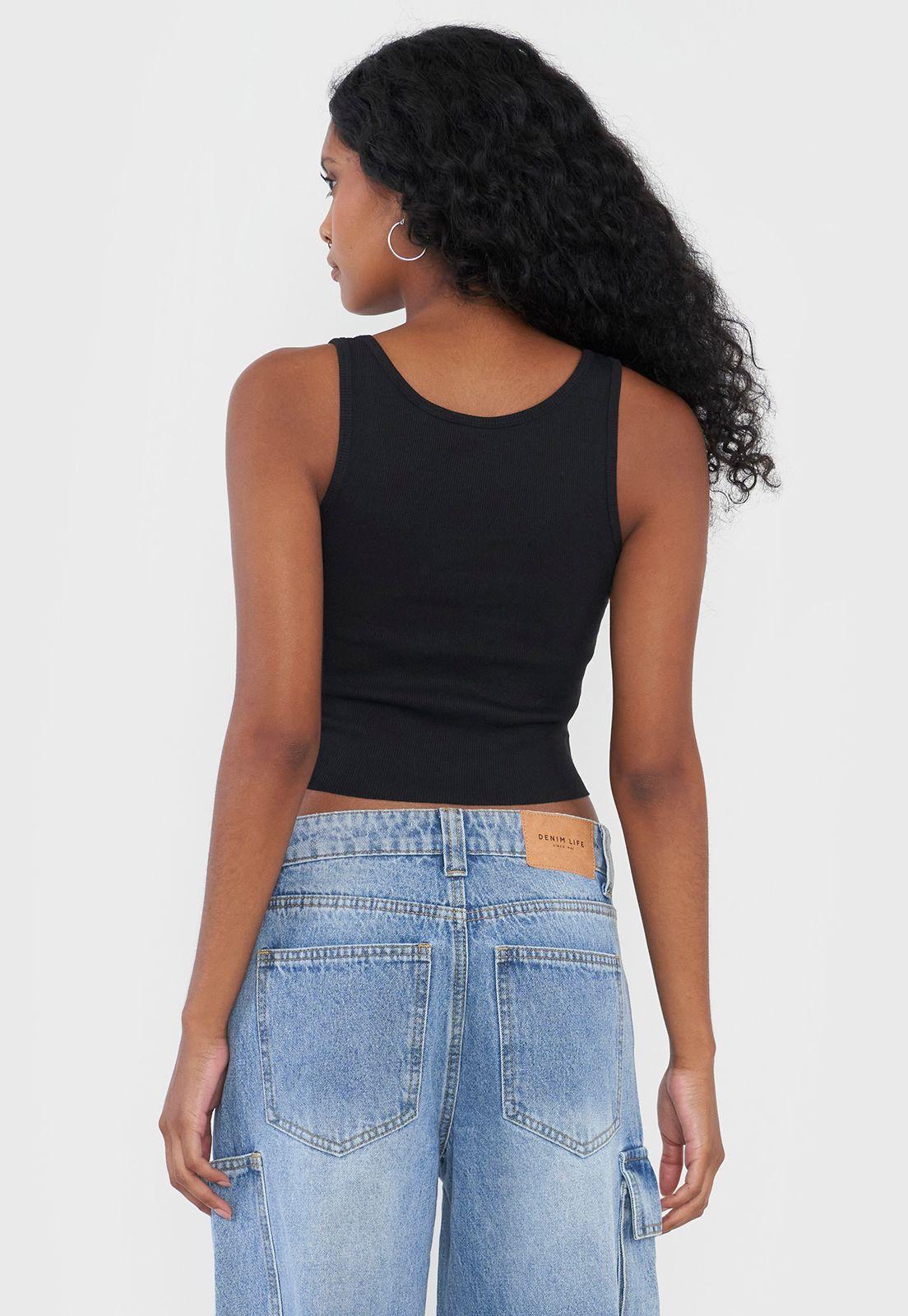 Peto Mujer Local Print Negro Corona-1