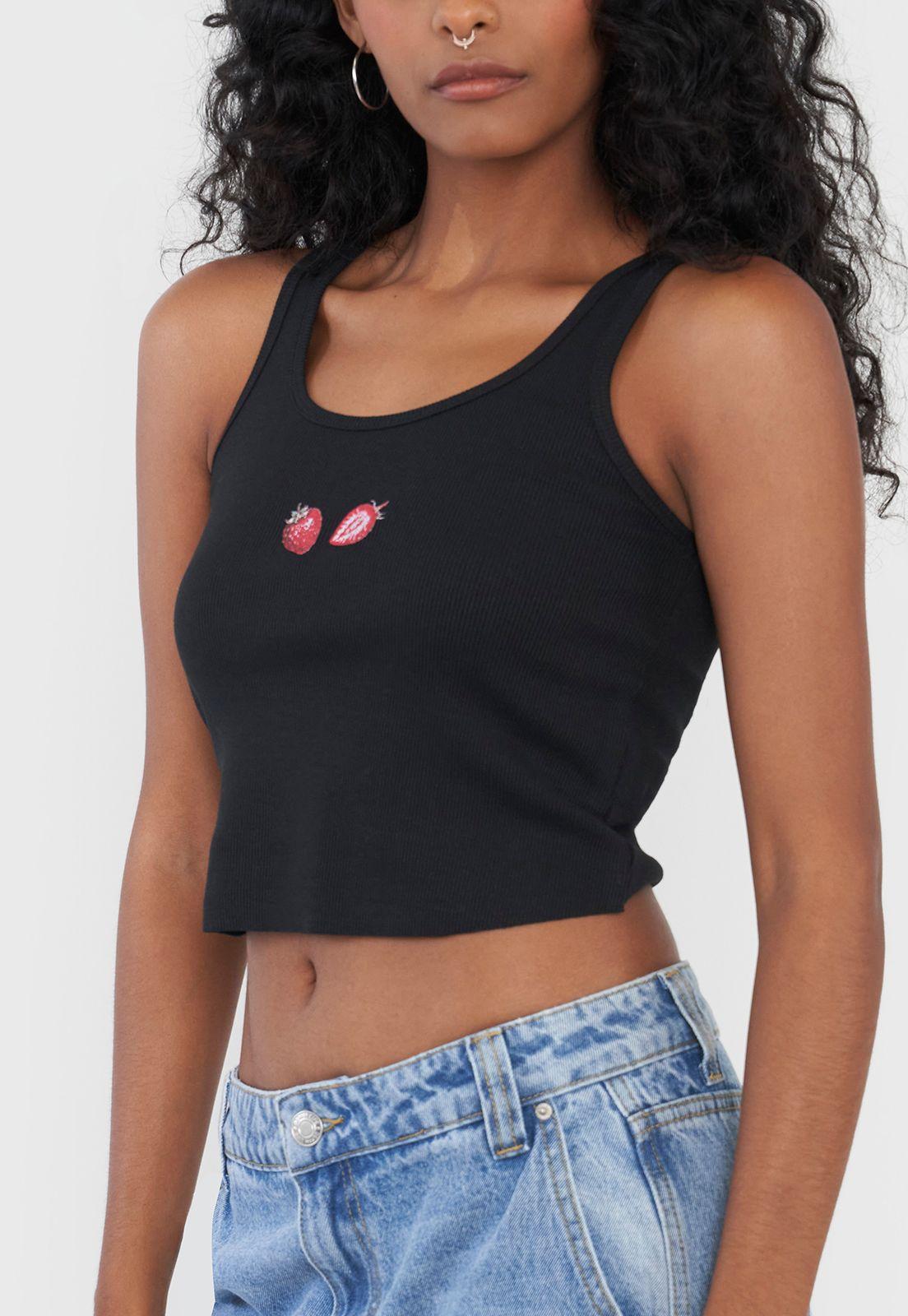 Peto Mujer Local Print Negro Corona-2