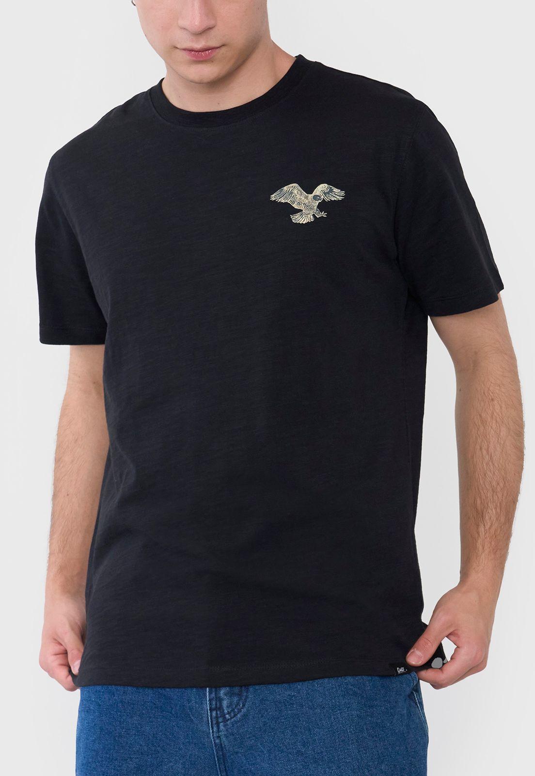 Polera Hombre Flock Negro Corona-2