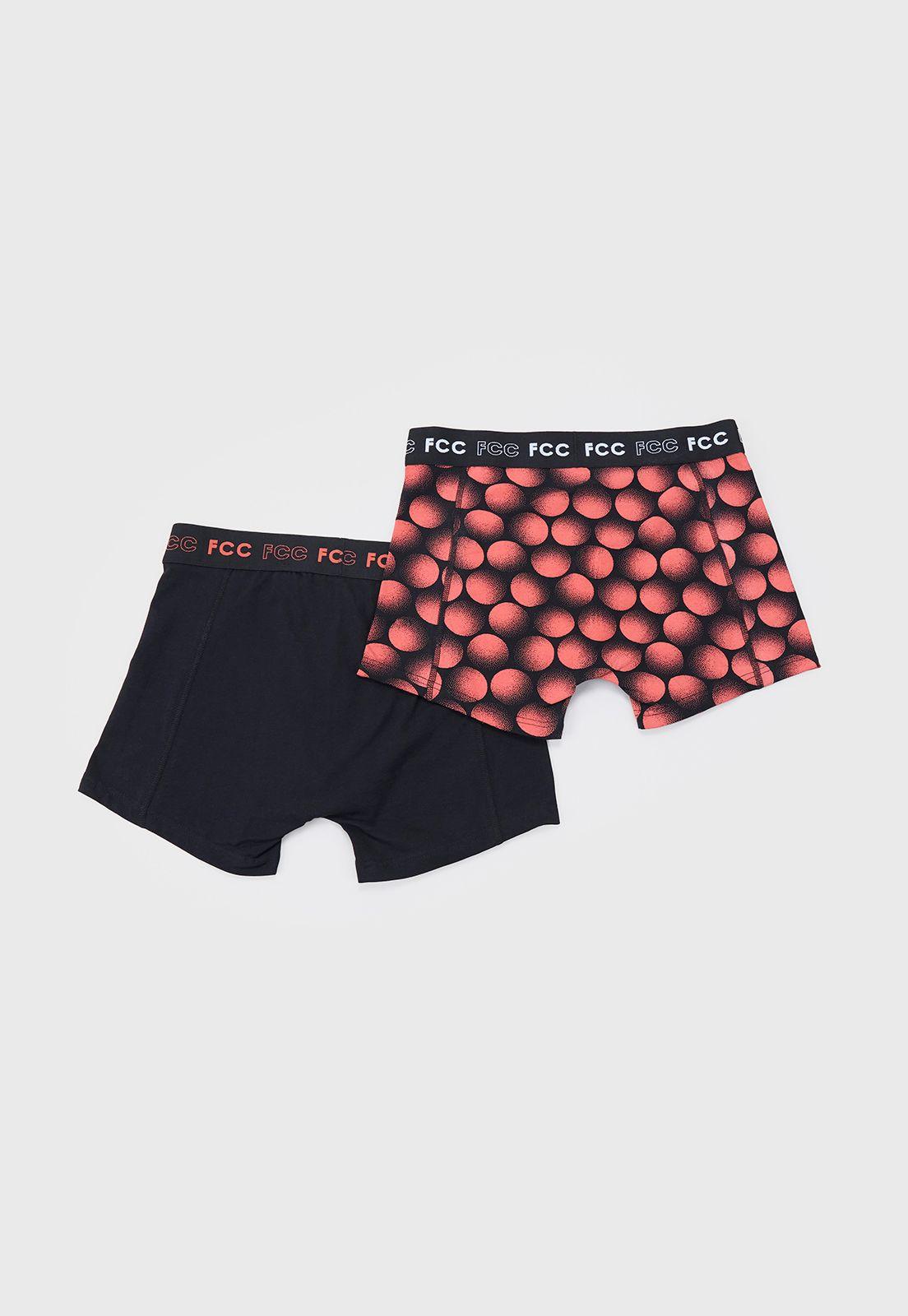 Bóxer Hombre Bipack Print Mix Rojo/Negro Corona-1
