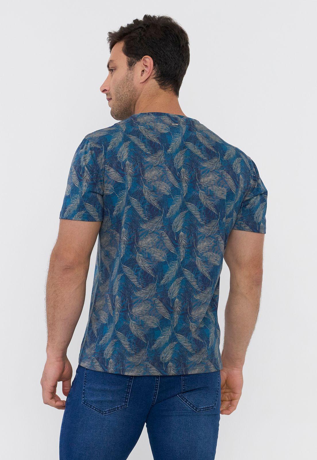 Polera Hombre Full Print Color Navy Corona-1