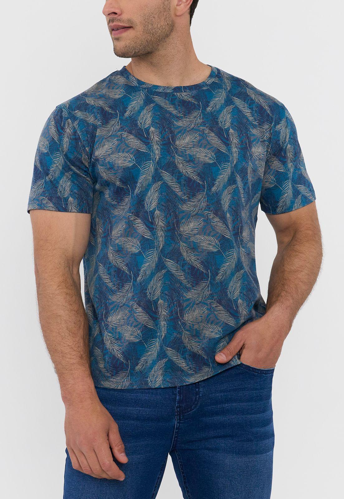 Polera Hombre Full Print Color Navy Corona-2
