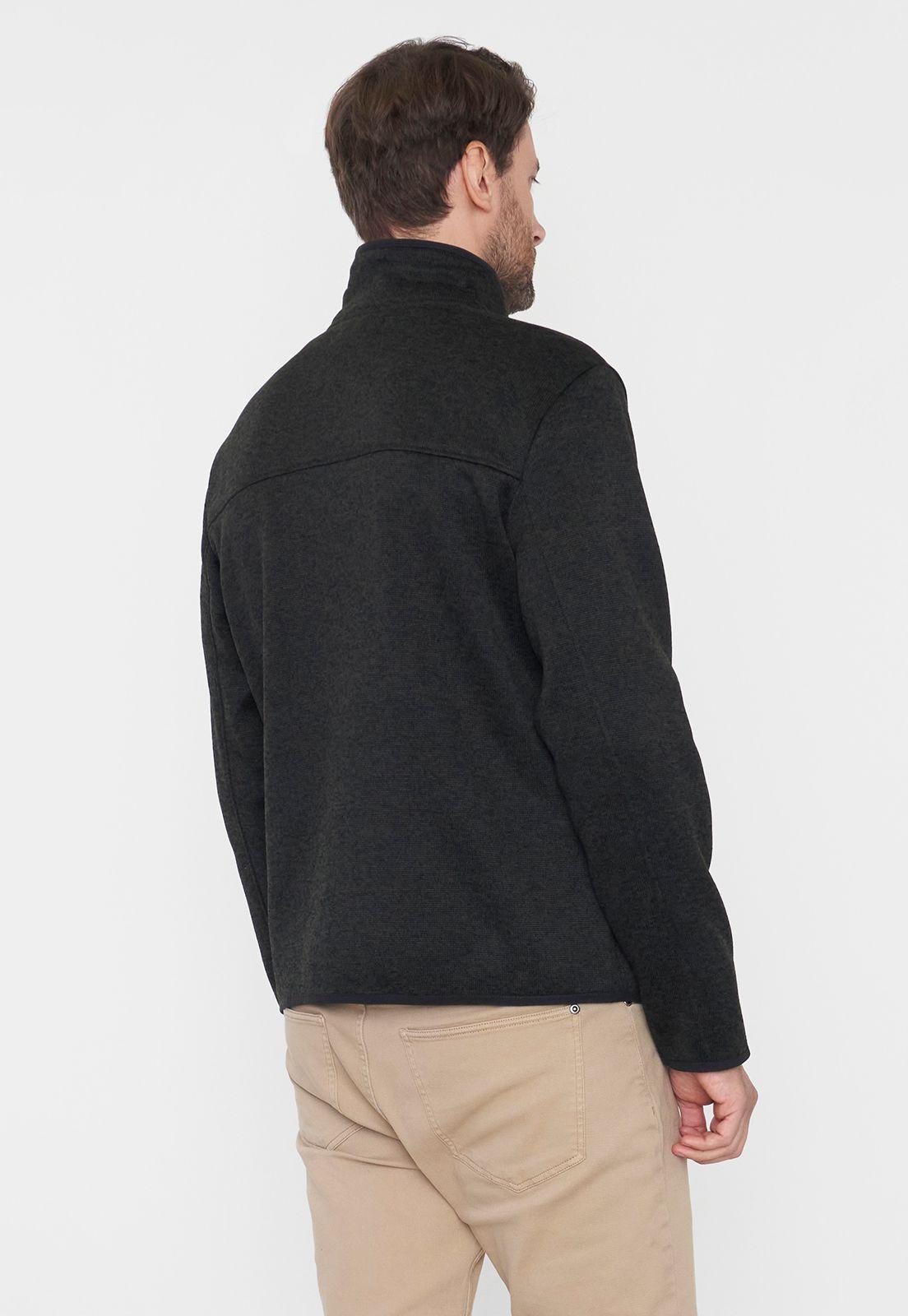 Polerón Hombre Tejido Full Zipper Color Musgo Corona-1
