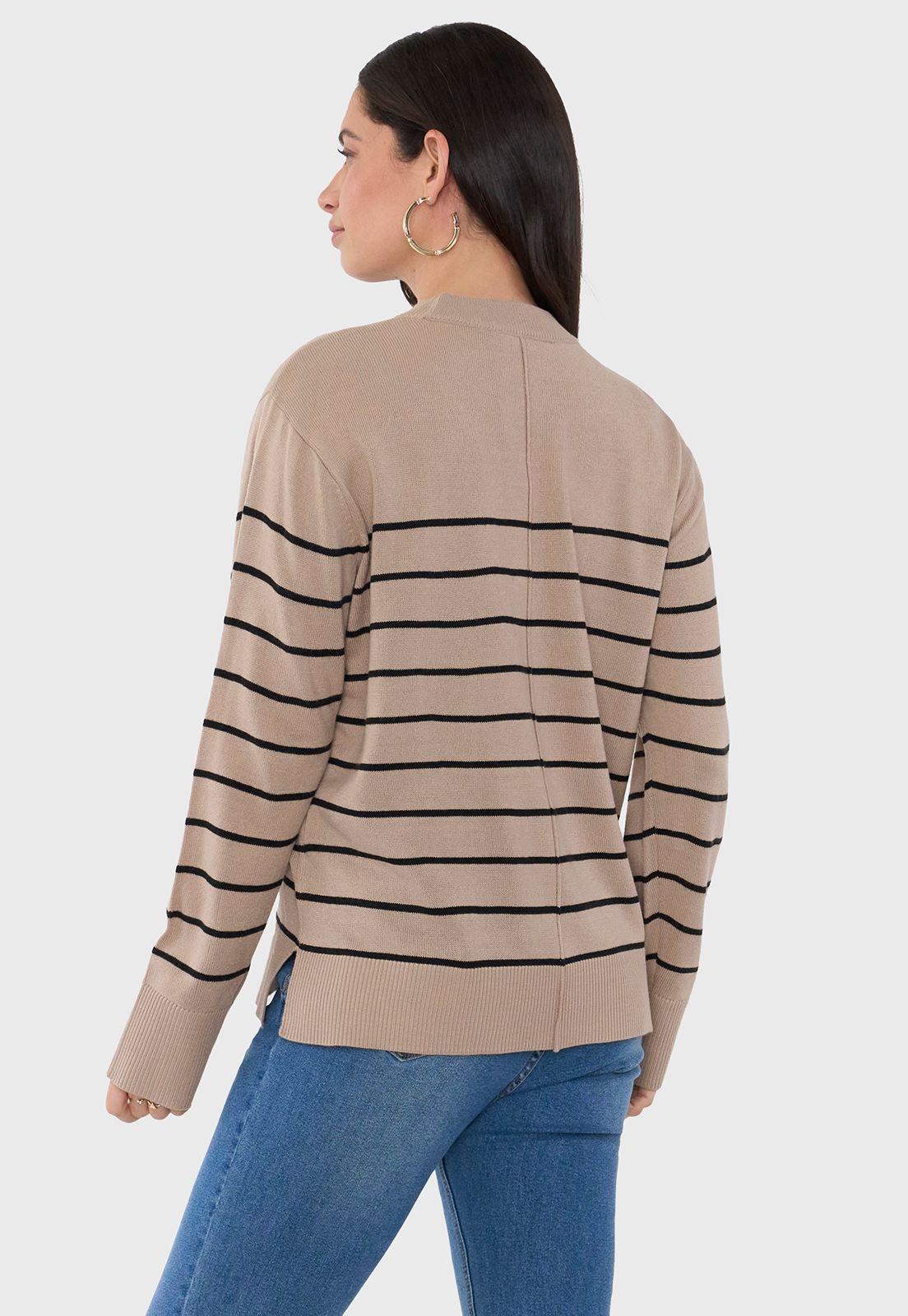 Sweater Mujer Tachas Beige Corona-1