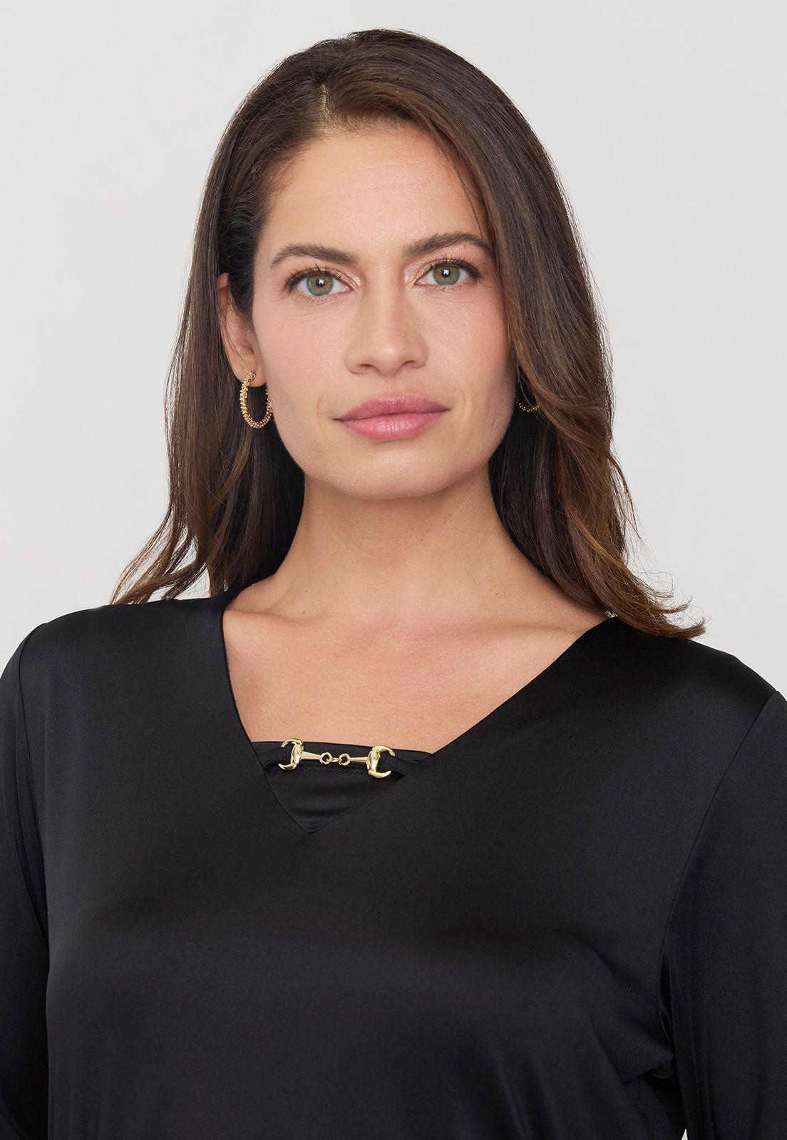 Polera Mujer Joya Negro Corona-2