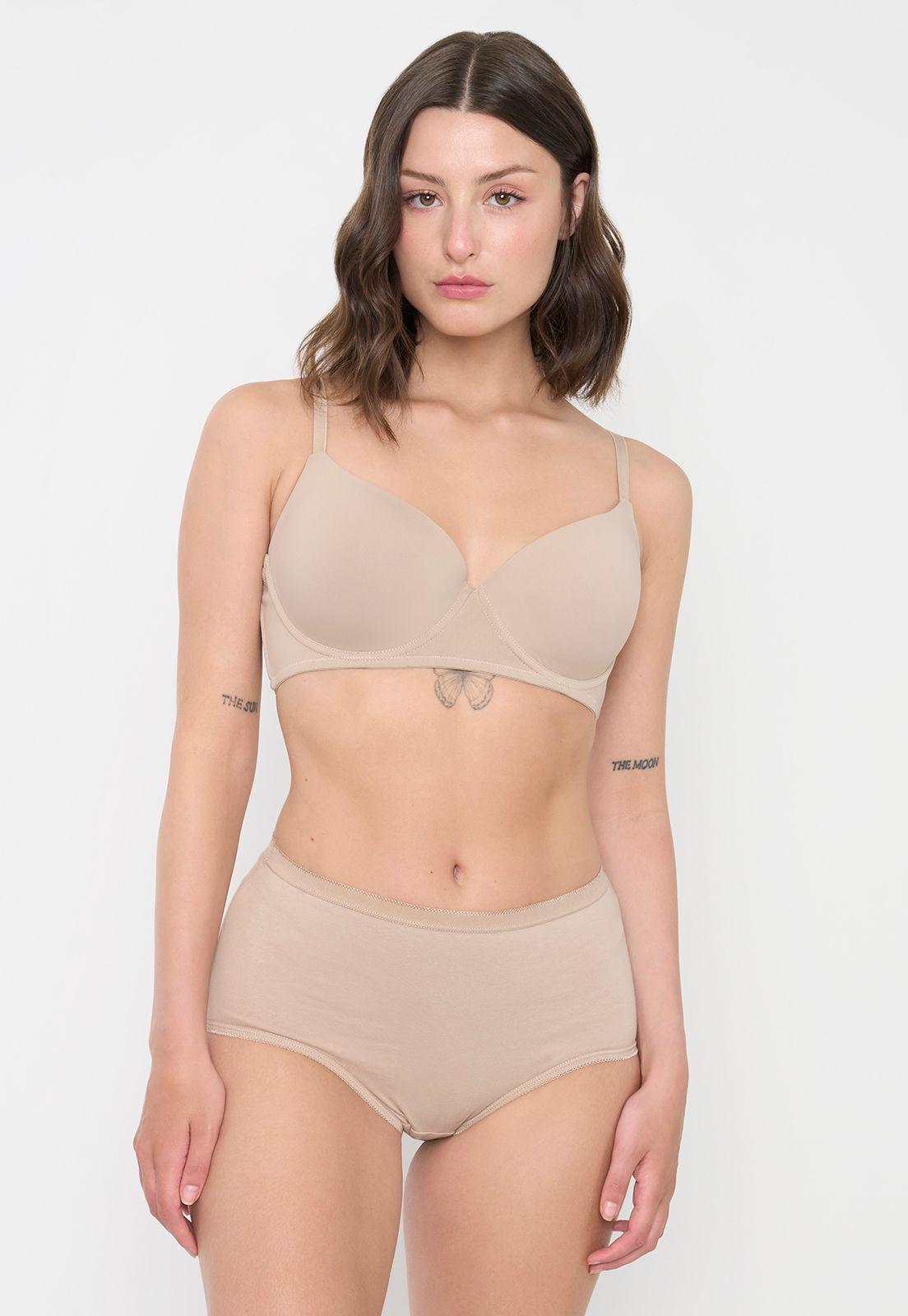 Sostén Mujer Base Microfibra Copa C Beige Corona-3