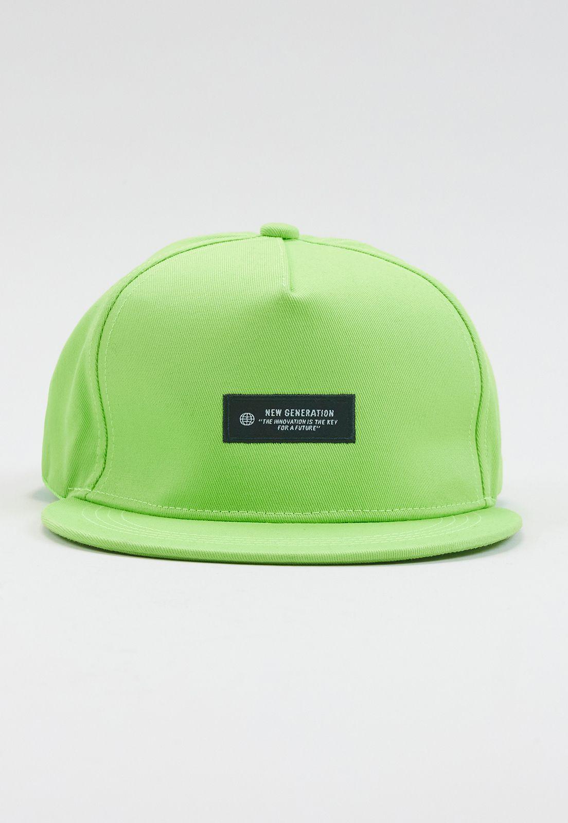 Visera Plana Print Bordado Verde - Corona-0