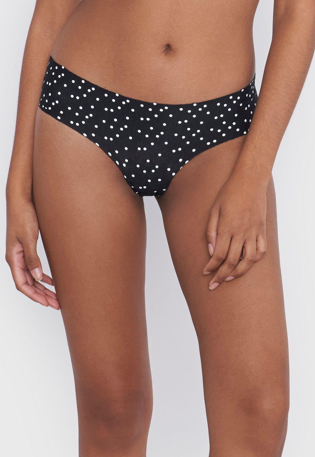 Calzón Mujer Pantaleta Print Negro Cotton Corona-1