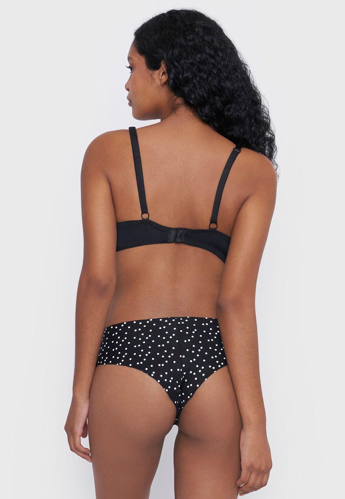 Calzón Mujer Pantaleta Print Negro Cotton Corona-2