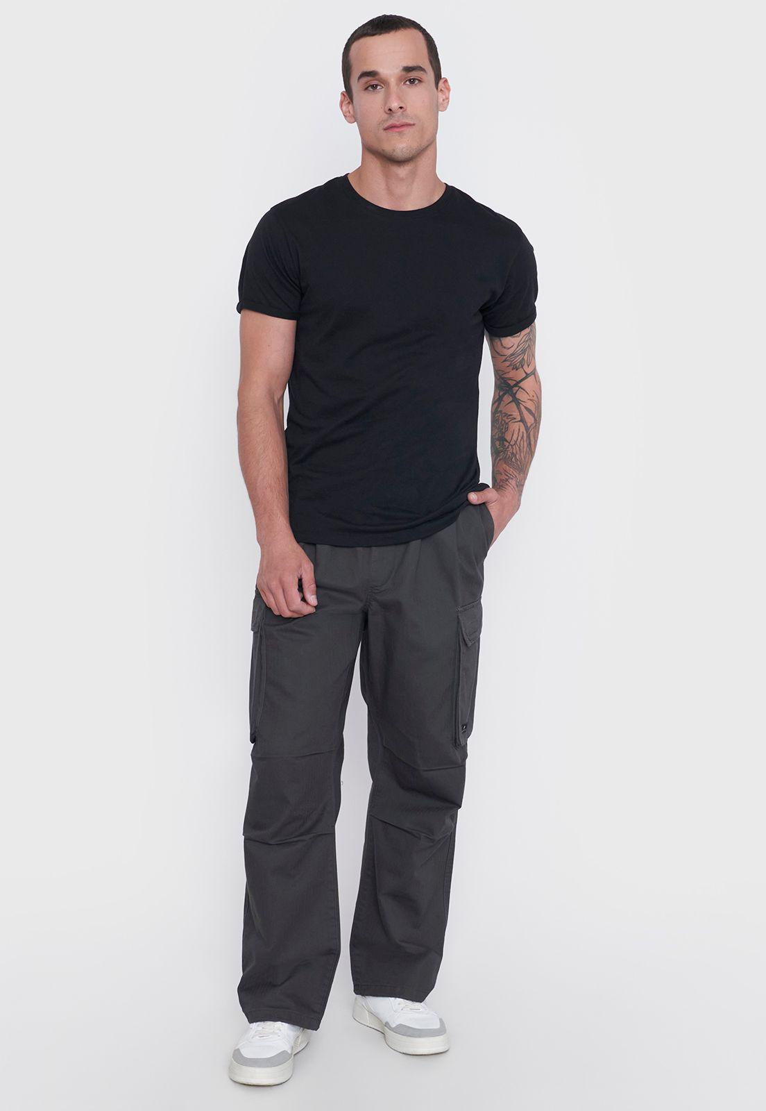 Pantalón Hombre Skater Cargo Gris Corona-0