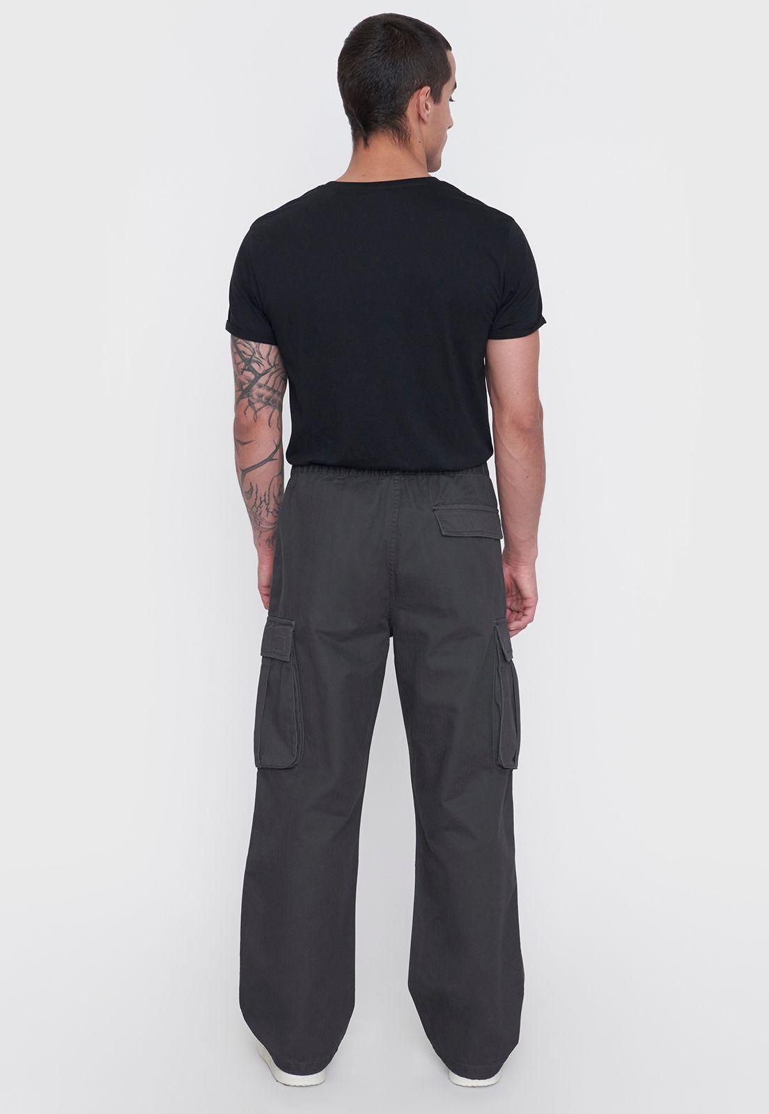 Pantalón Hombre Skater Cargo Gris Corona-2