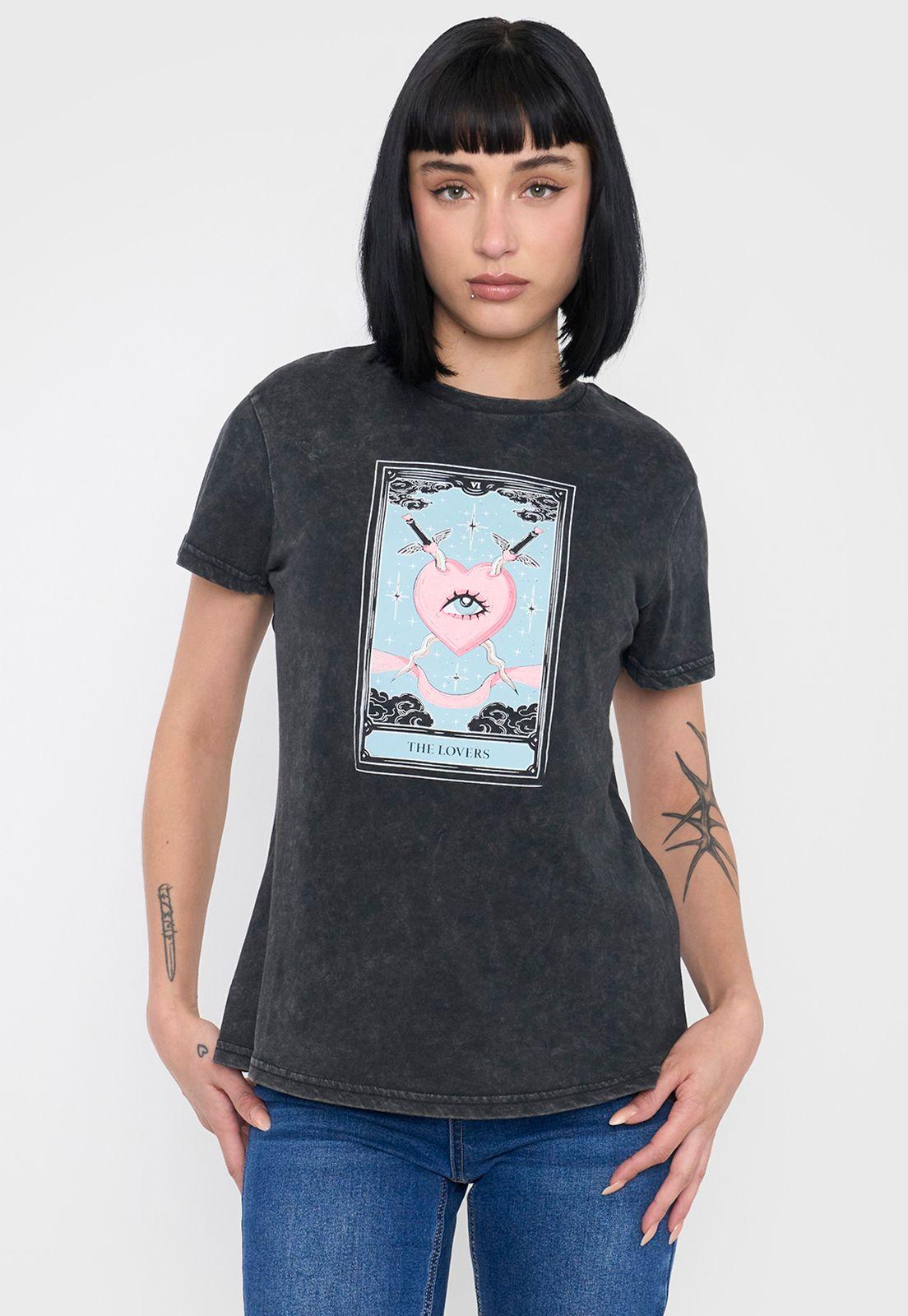 Polera Mujer Fun Regular Fit Color Negro Corona-0