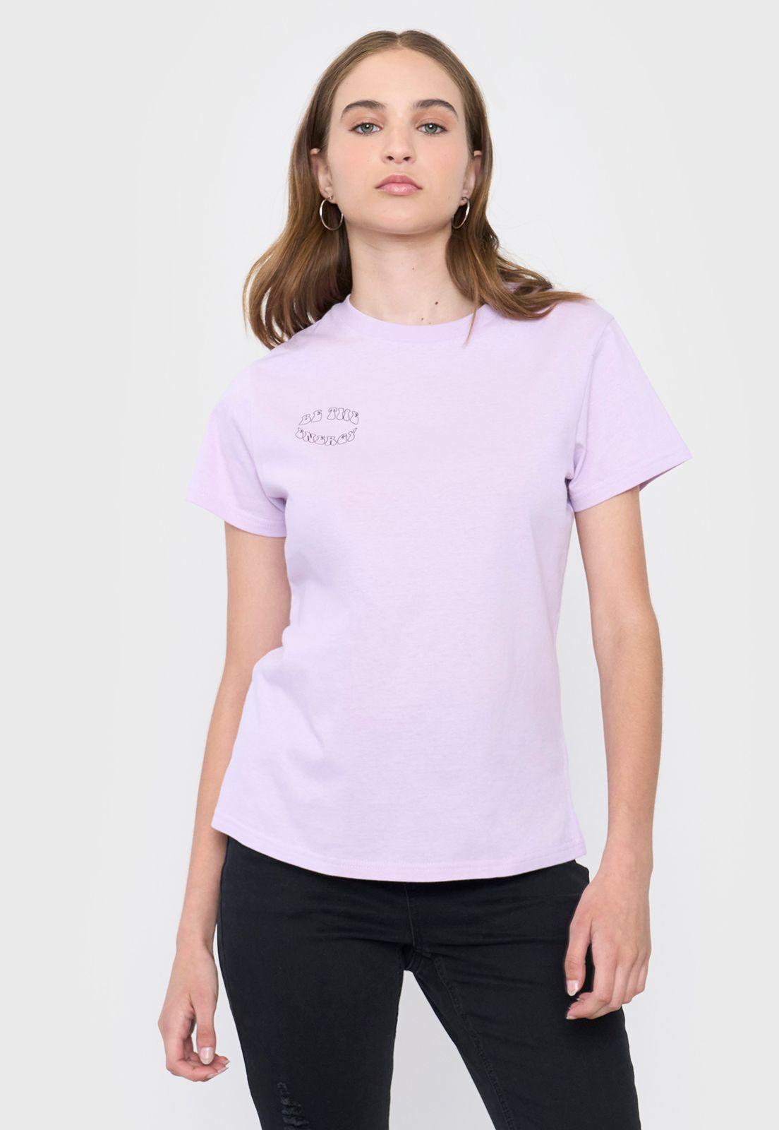 Polera Mujer Print Fun Regular Lila Corona-0