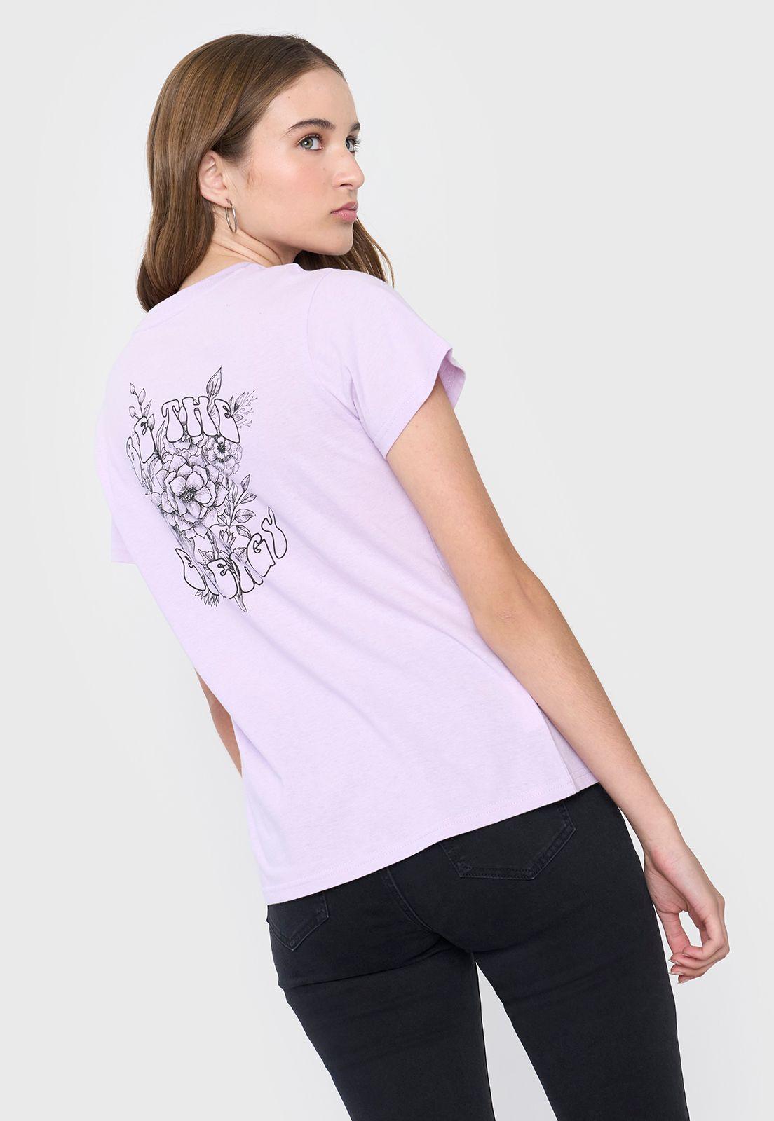 Polera Mujer Print Fun Regular Lila Corona-2