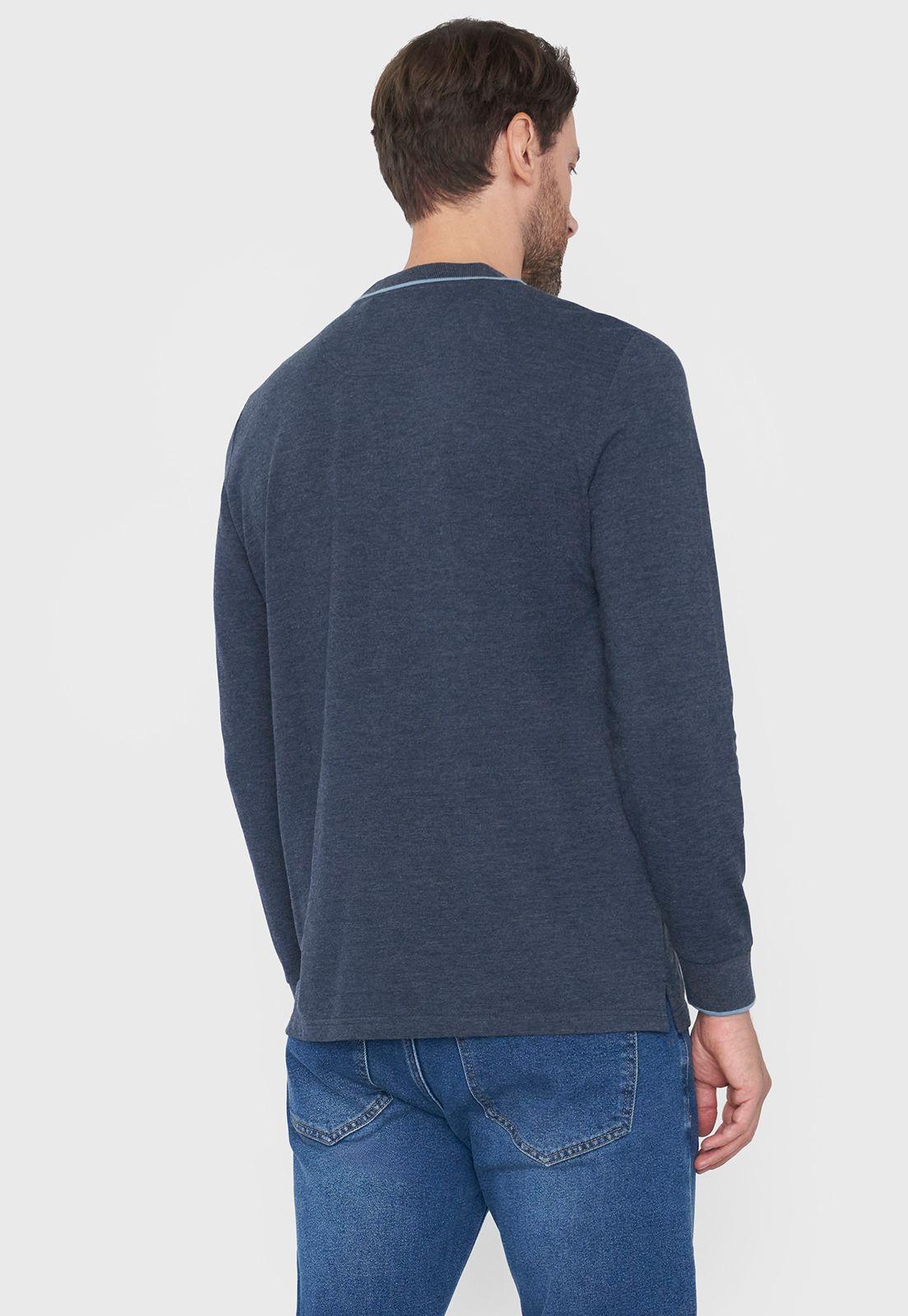 Polera Hombre Polo Piqué M/L Color Azul Corona-1