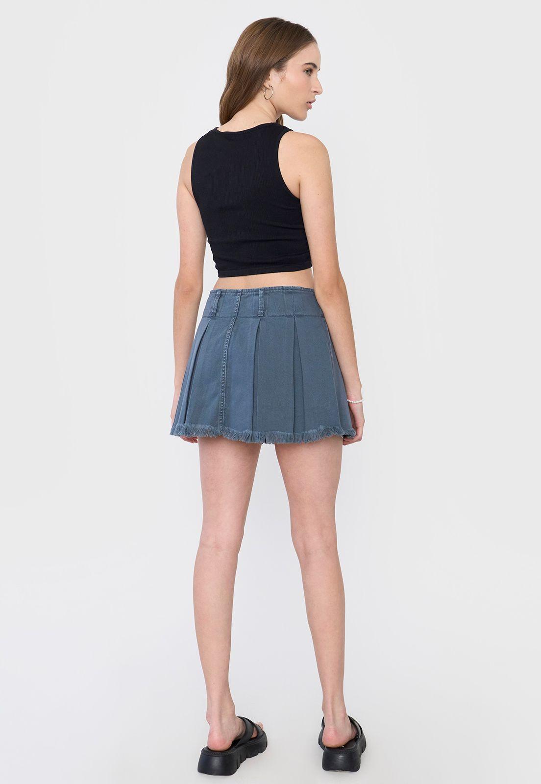 Falda Mujer Plizada Navy Corona-2