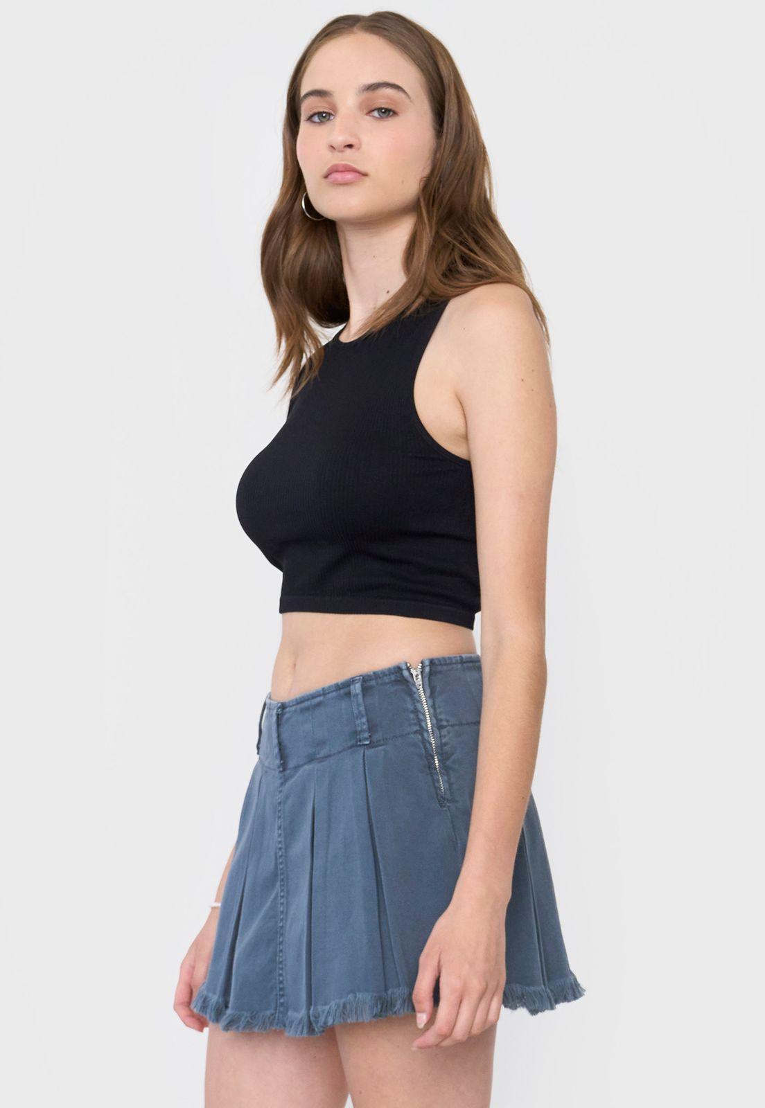 Falda Mujer Plizada Navy Corona-3