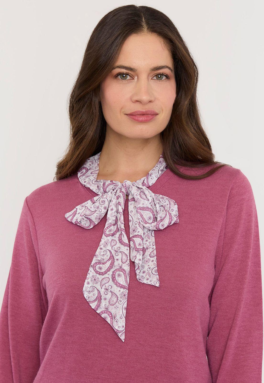 Sweater Mujer Pañuelo Print Corona-2