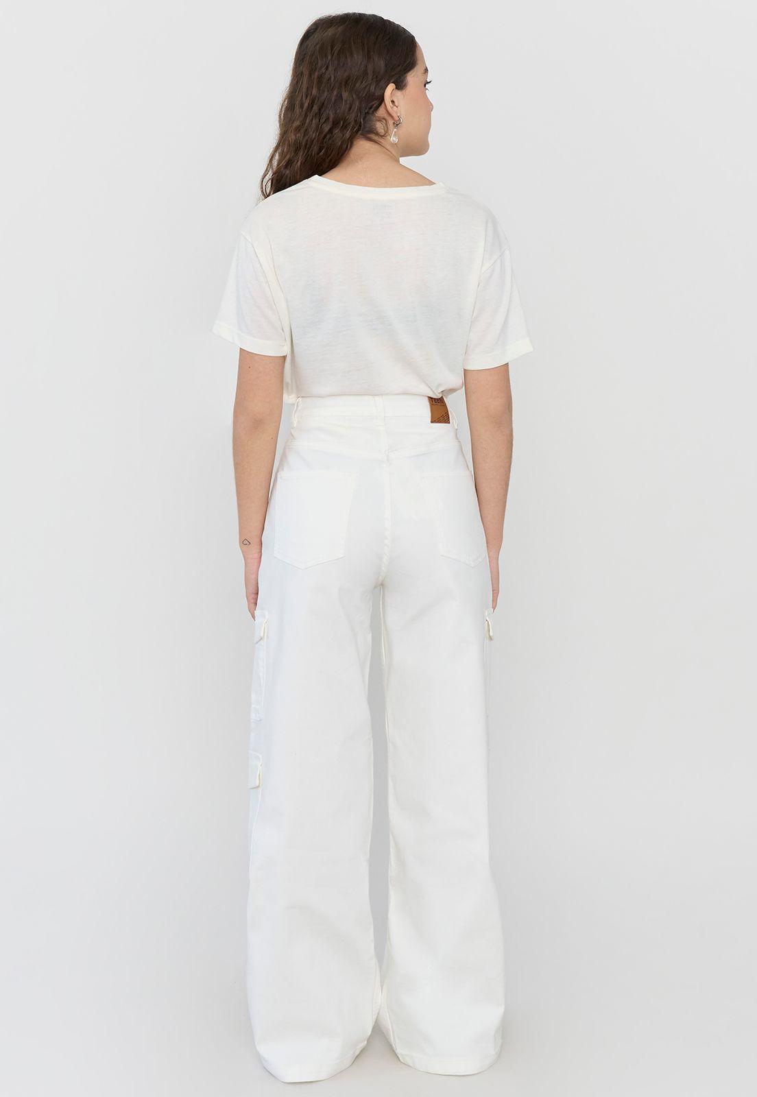 Jeans Niña Cargo Sporty Blanco Corona-2