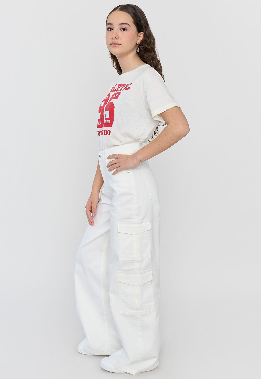 Jeans Niña Cargo Sporty Blanco Corona-3