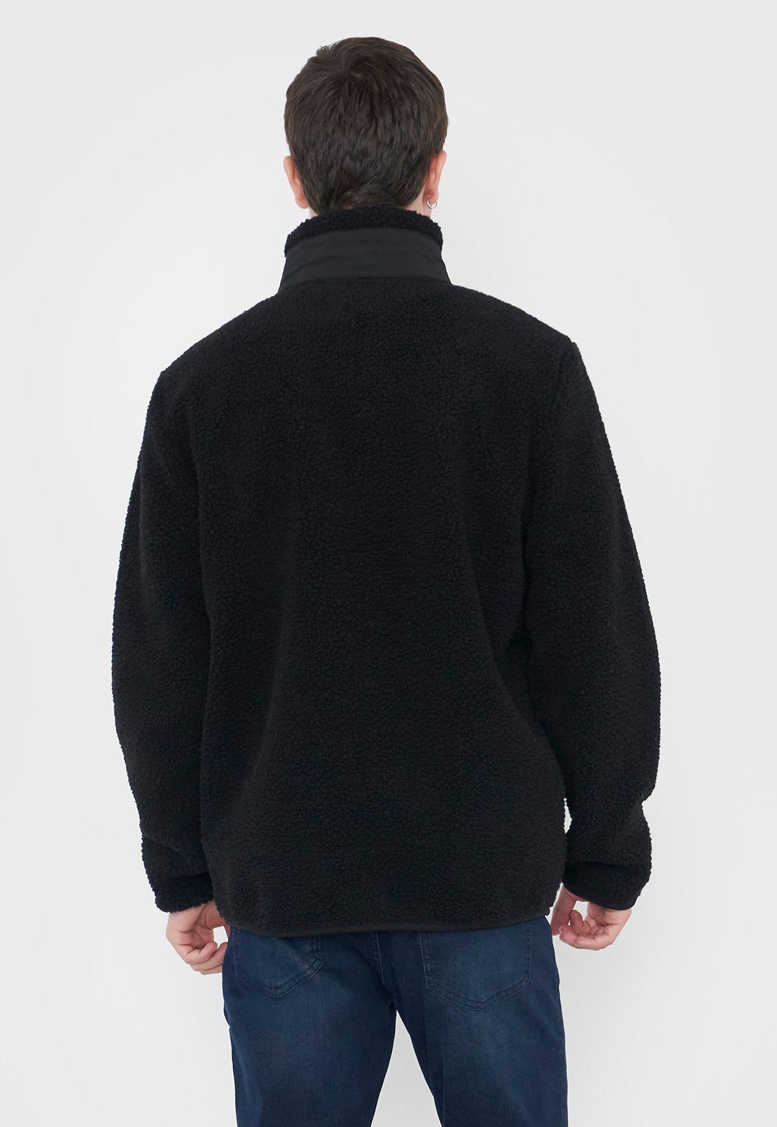 Casaca Hombre Sherpa Full Zipper Negro Corona-1