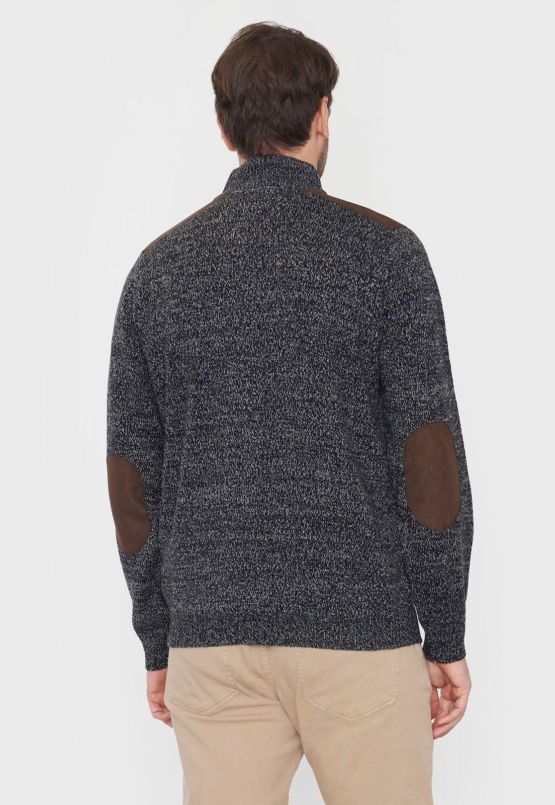 Tejido Hombre Full Zipper Suede Negro Corona-1