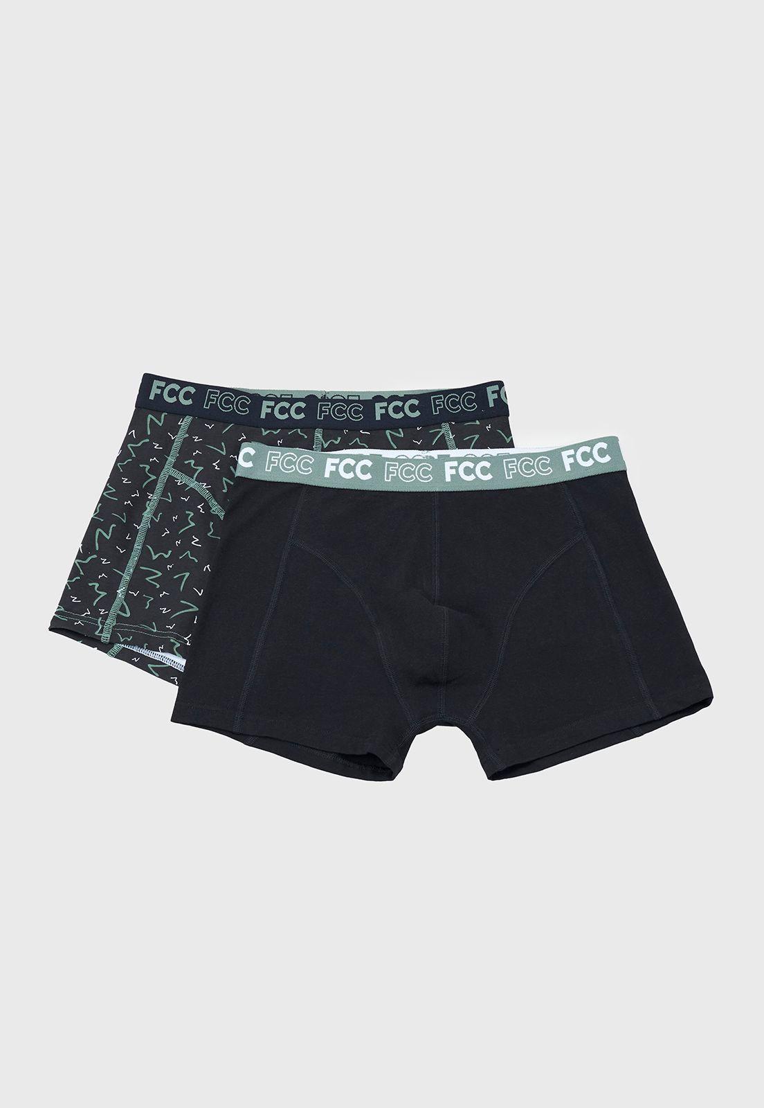 Bóxer Hombre Bipack Mix Print Negro Corona-0