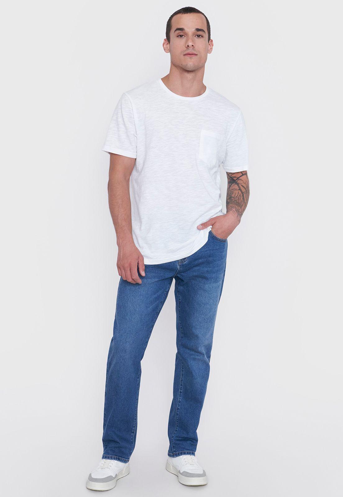 Jeans Hombre Straight Color Azul Claro Corona-0