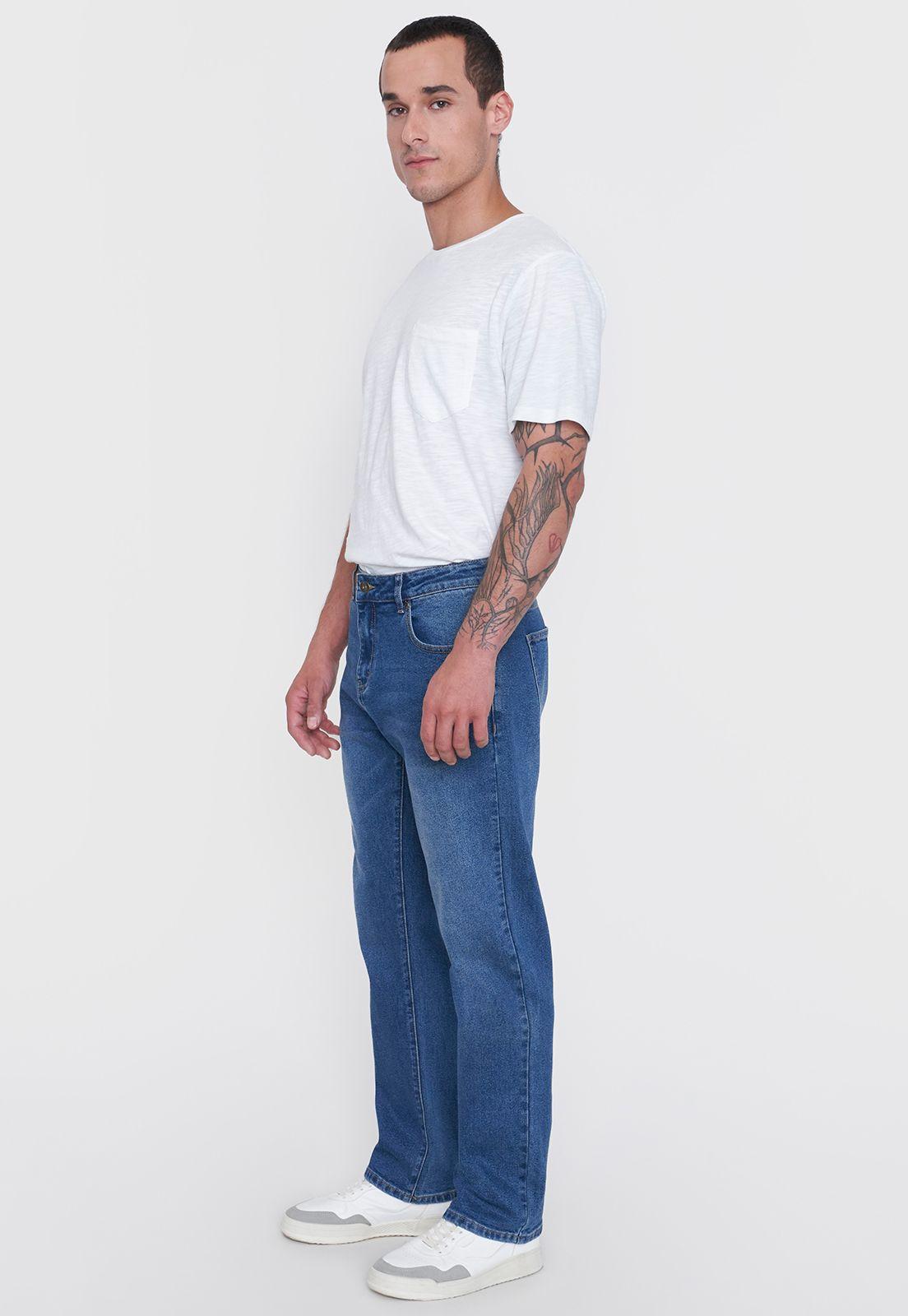 Jeans Hombre Straight Color Azul Claro Corona-3