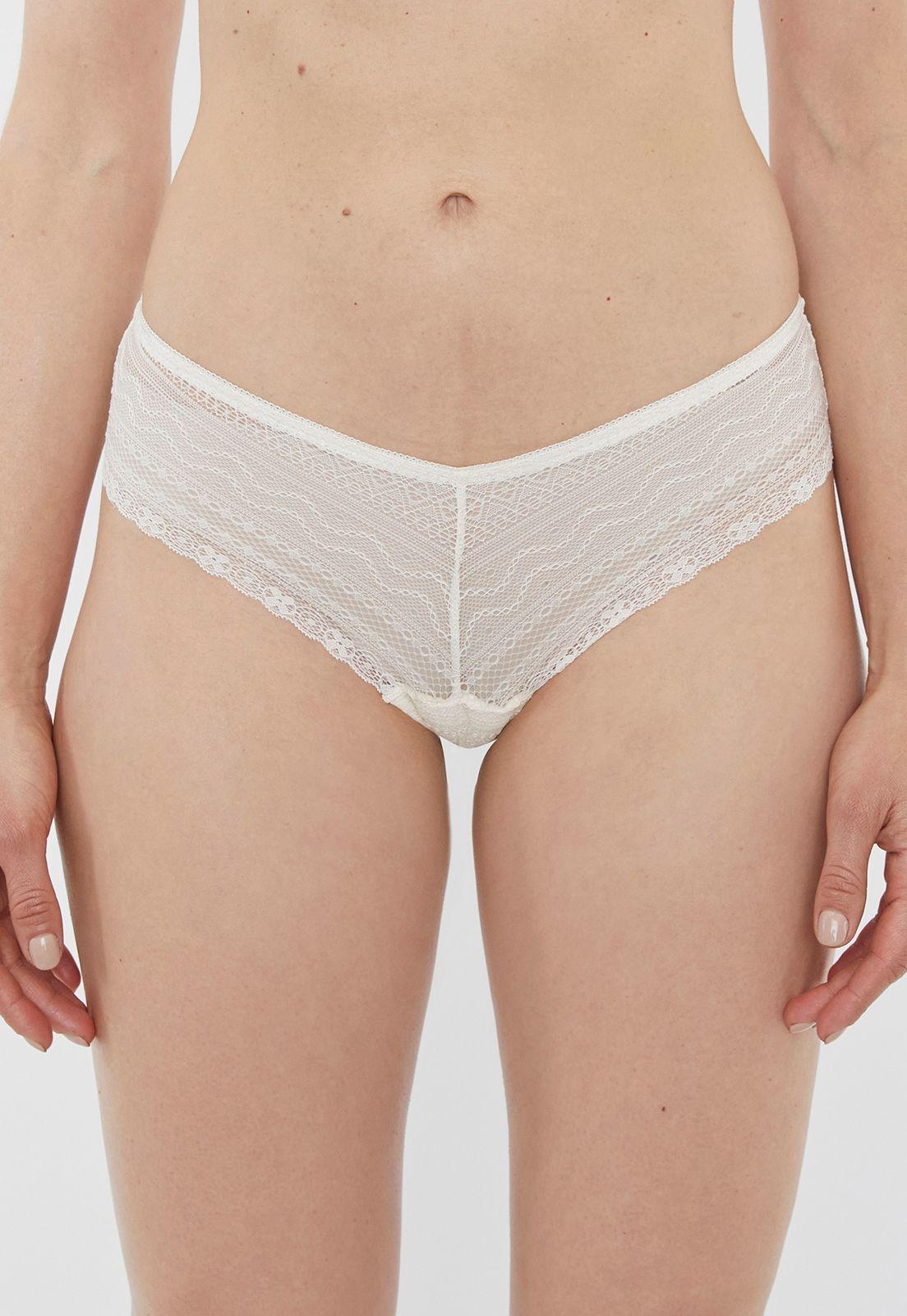 Pantaleta Mujer Full Lace Ecru Corona-2