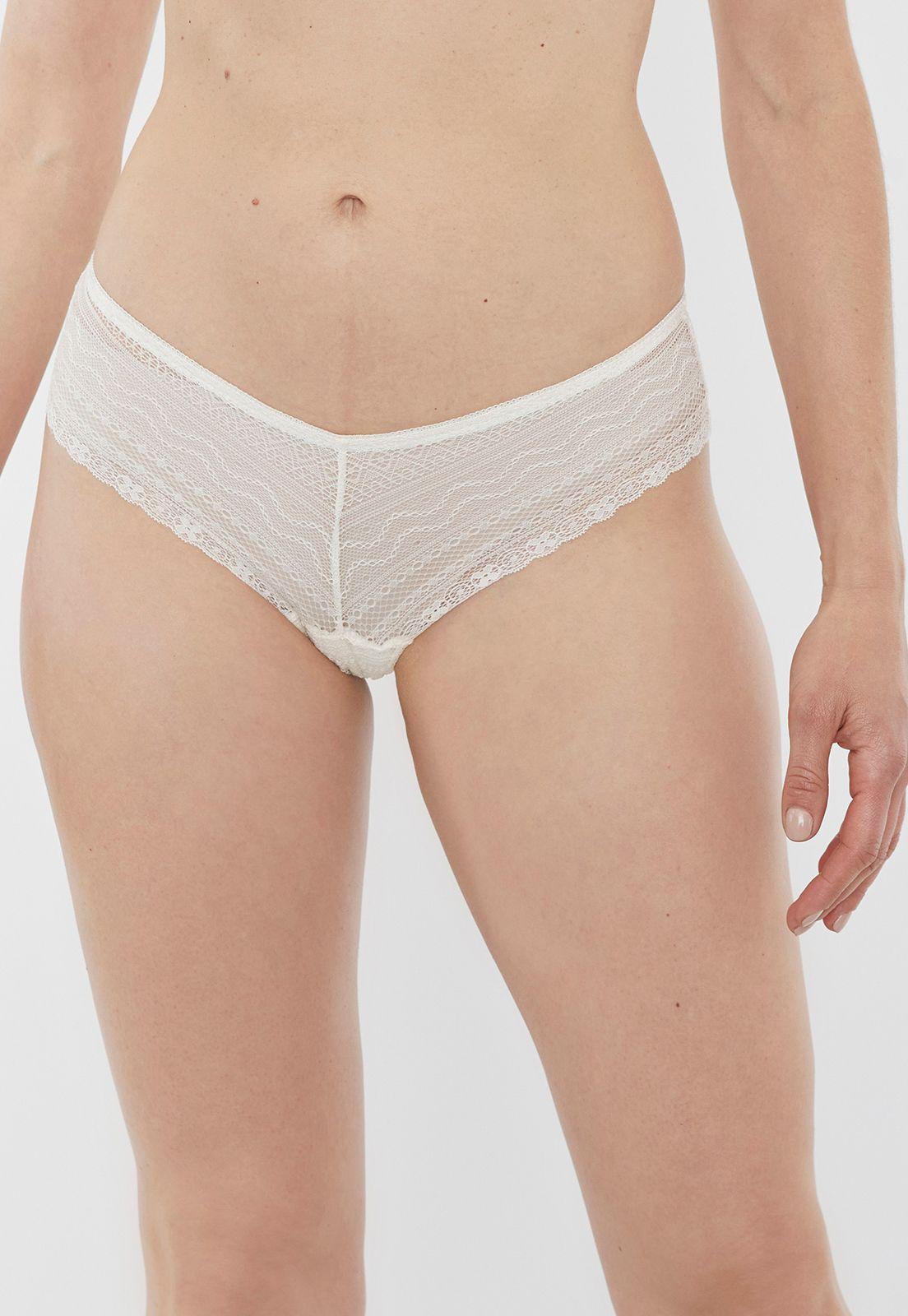 Pantaleta Mujer Full Lace Ecru Corona-3