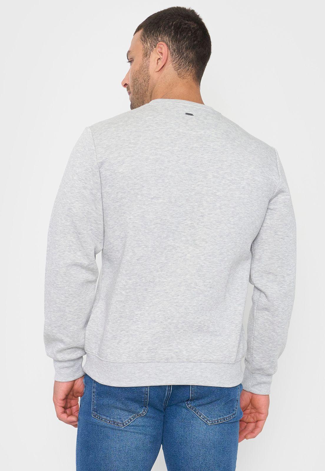 Polerón Hombre R-Neck Costura Gris Corona-1