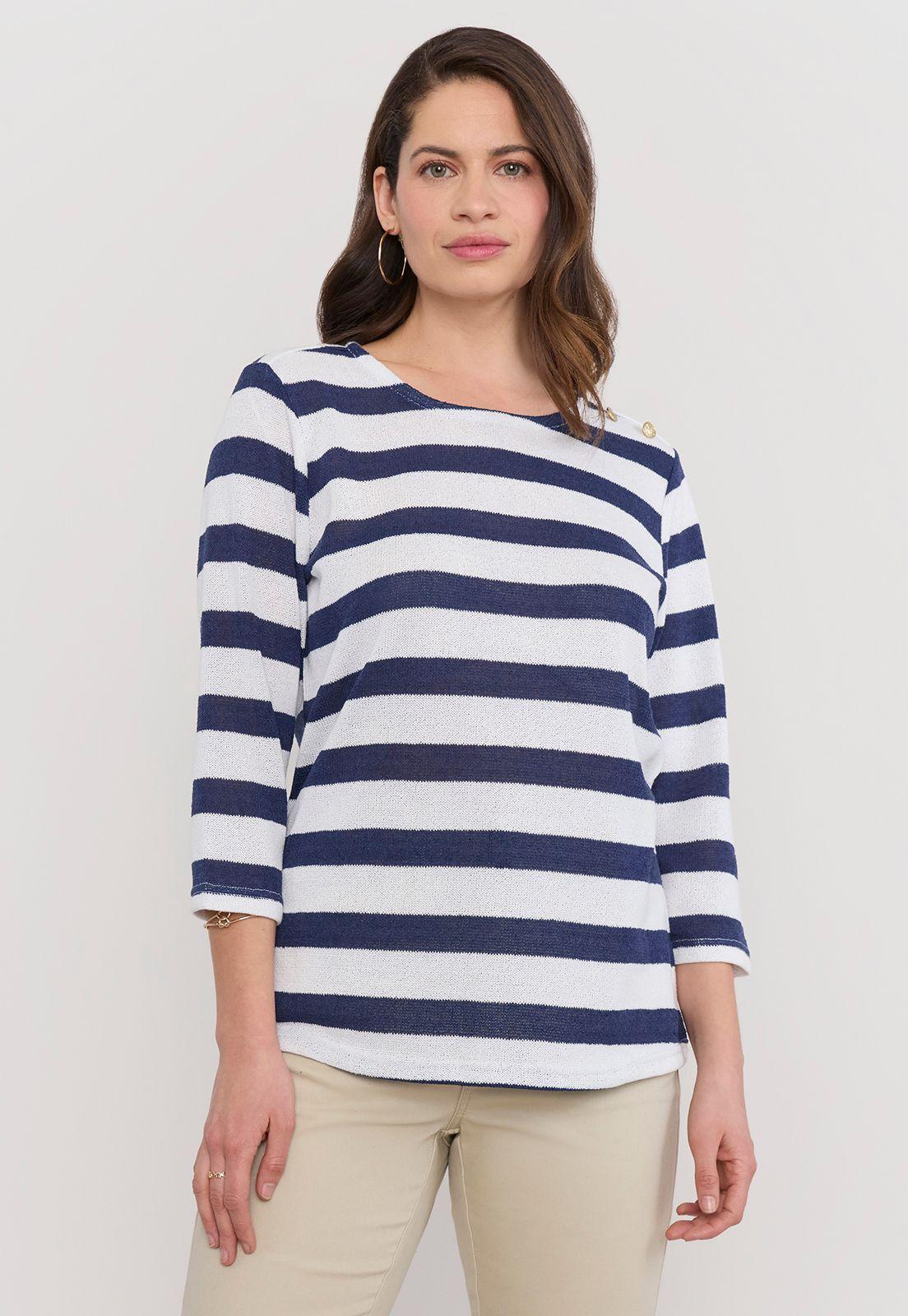 Sweater Mujer Cerrado Botones Ecru Corona-0