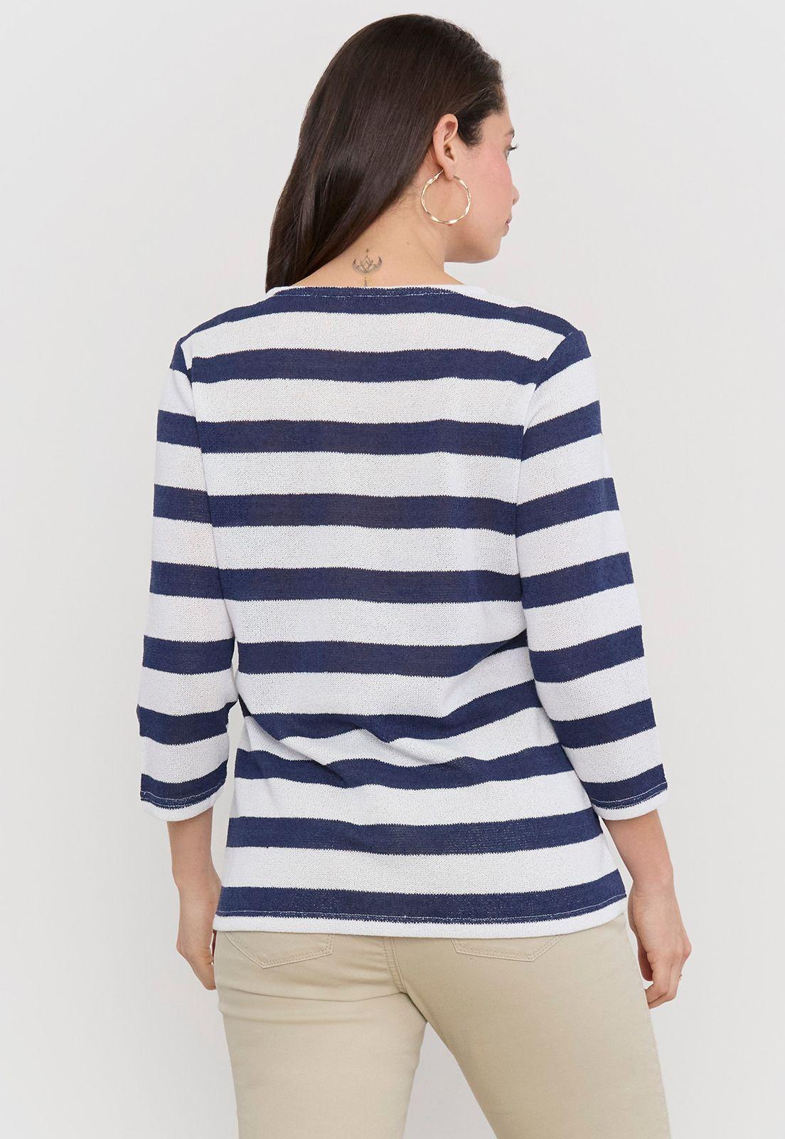 Sweater Mujer Cerrado Botones Ecru Corona-1