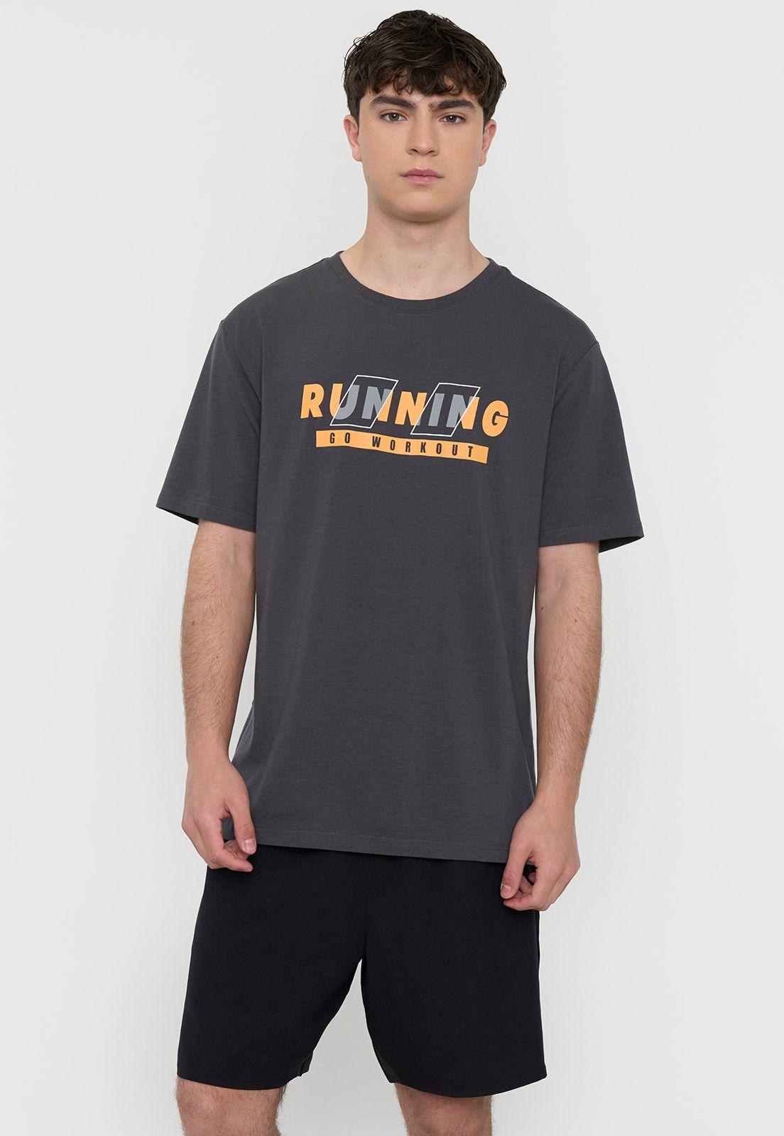 Polera Hombre Deportiva Fun Charcoal Corona-0